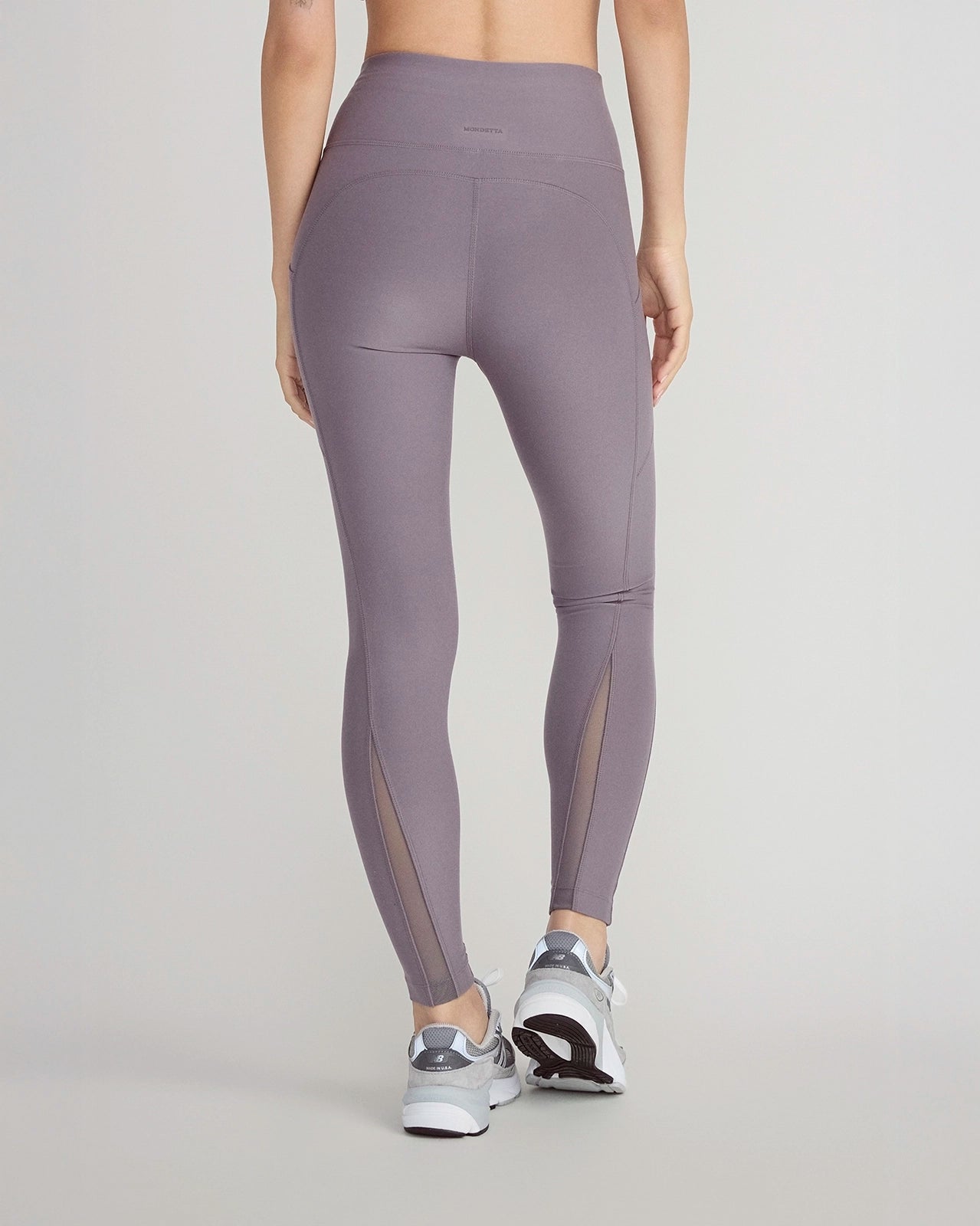 The Active Stretch GRS Certified Recycled Polyester Mesh Panel Legging - Excalibur