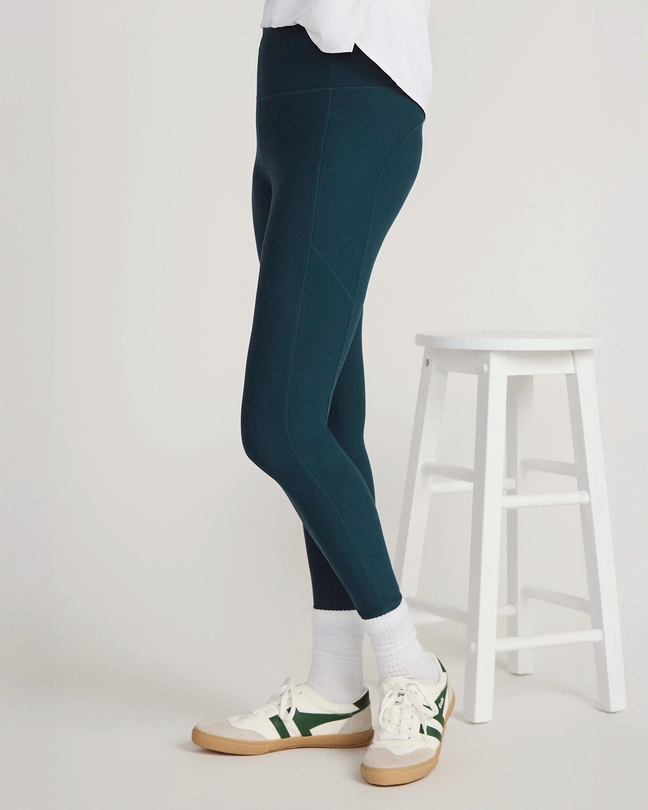 The Active Stretch GRS Certified Recycled Polyester Mesh Panel Legging - Dark Sea
