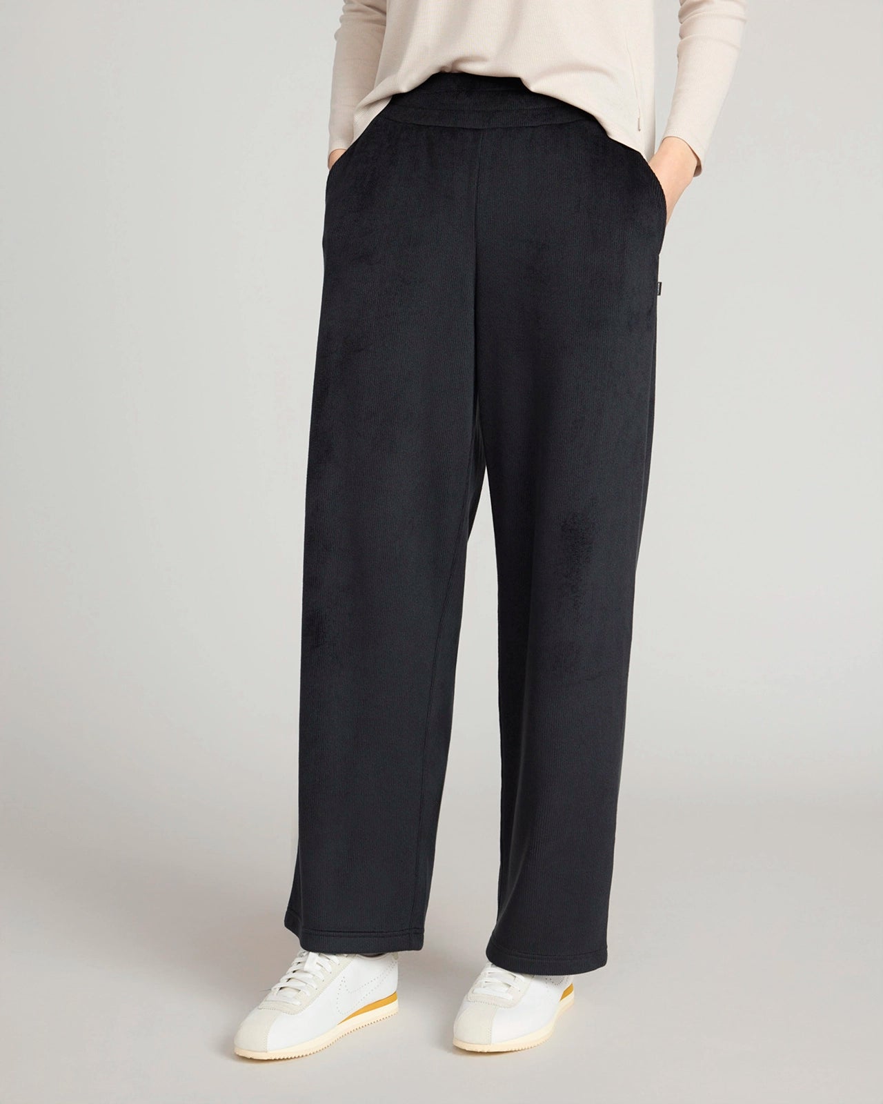 The Warm Stretch GRS Certified Recycled Poly Corduroy Pant - Black