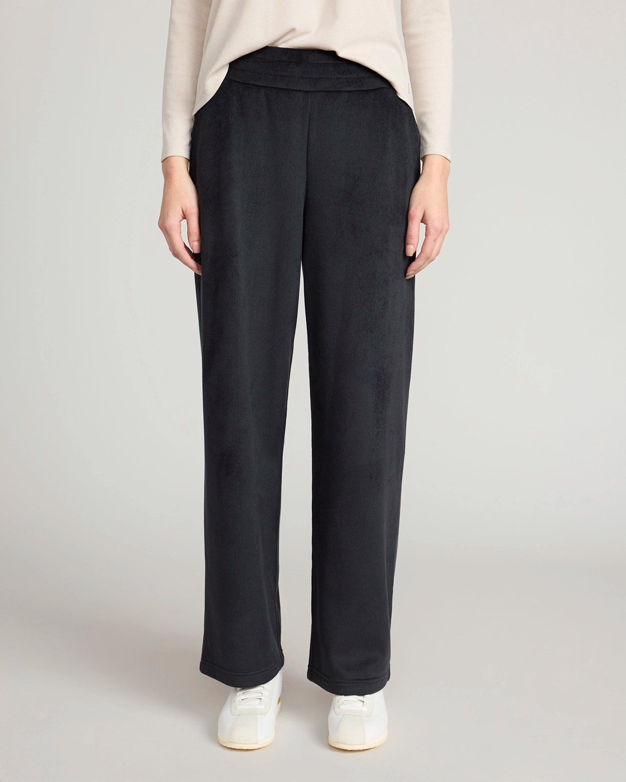 The Warm Stretch GRS Certified Recycled Poly Corduroy Pant - Black