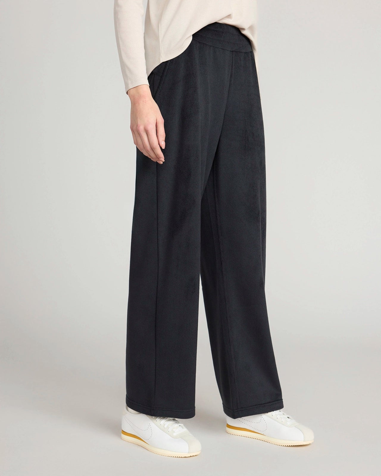 The Warm Stretch GRS Certified Recycled Poly Corduroy Pant - Black