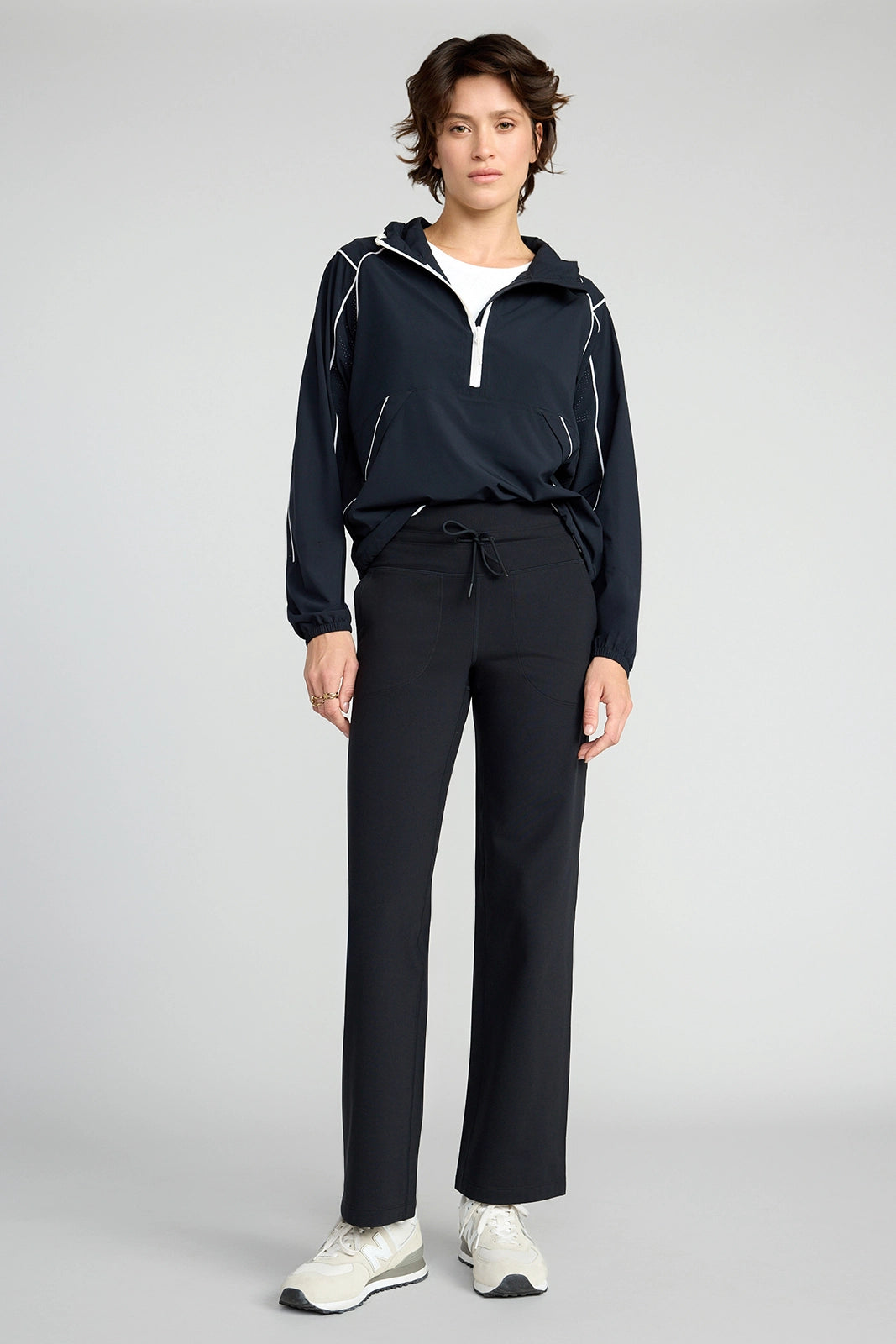 The Warm Stretch GRS Certified Recycled Poly Straight Leg Pant - Black