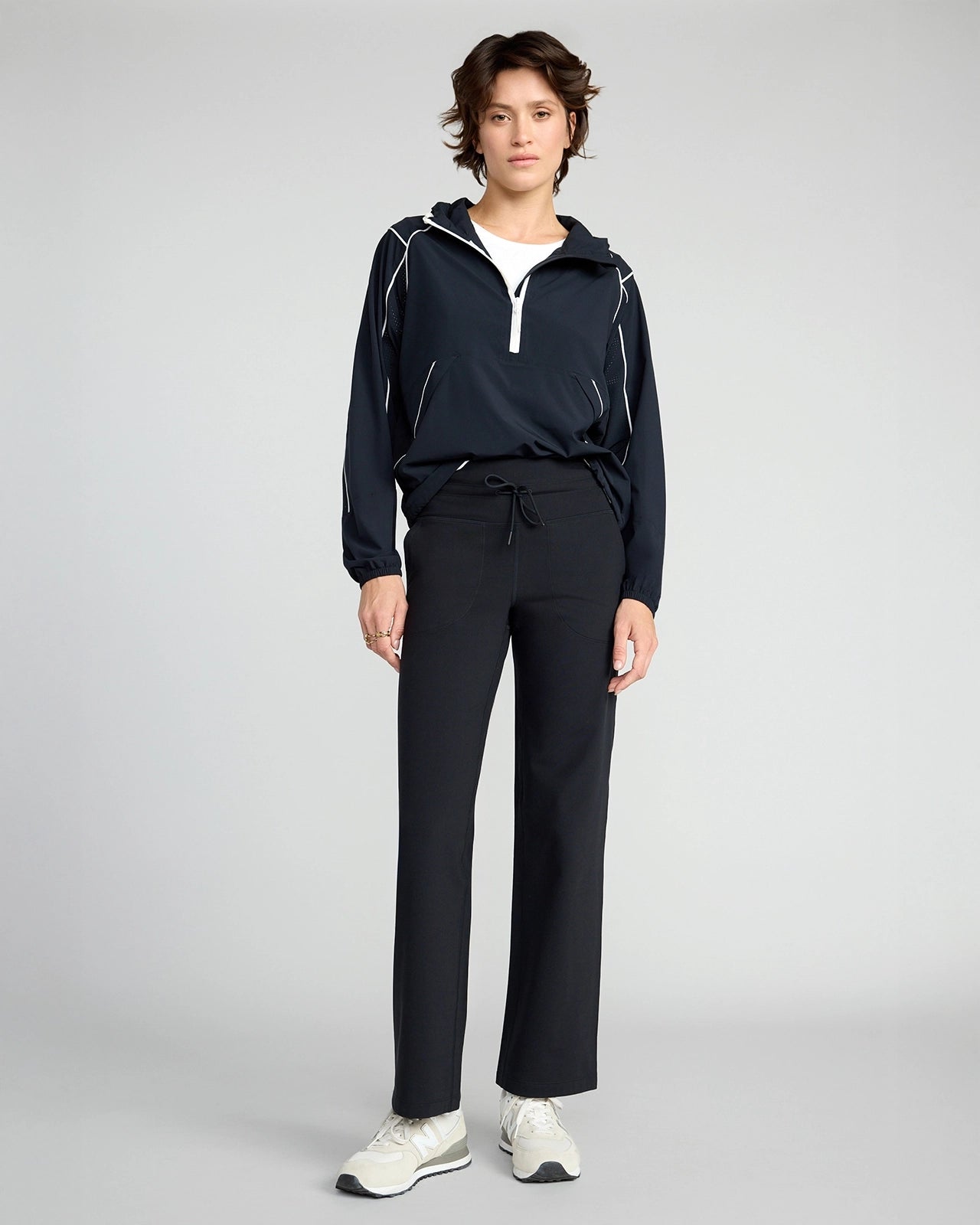 The Warm Stretch GRS Certified Recycled Poly Straight Leg Pant - Black