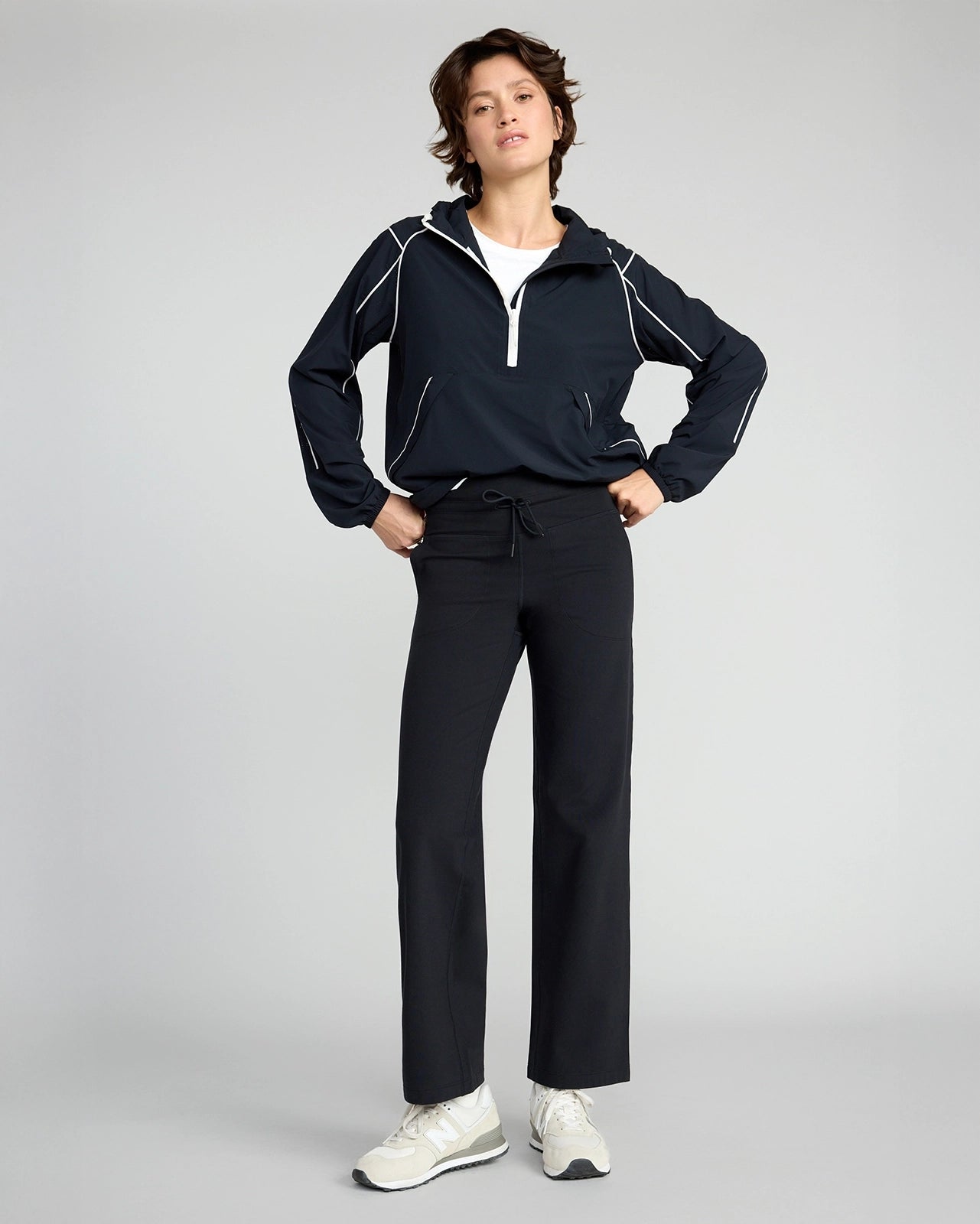 The Warm Stretch GRS Certified Recycled Poly Straight Leg Pant - Black