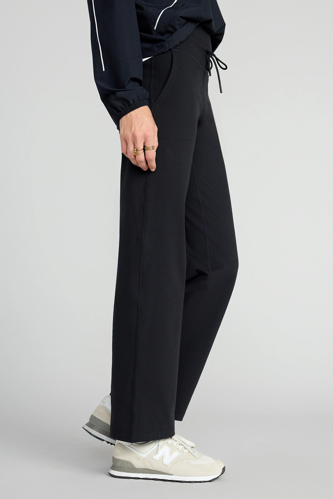 The Warm Stretch GRS Certified Recycled Poly Straight Leg Pant - Black