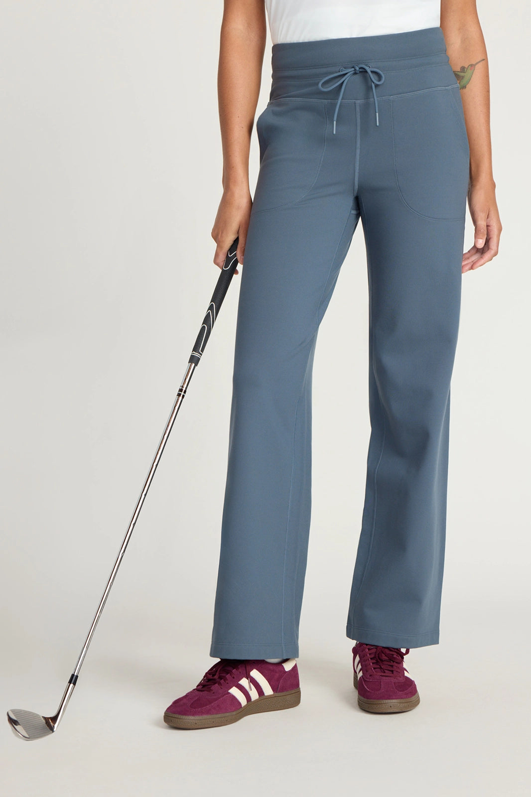 The Warm Stretch GRS Certified Recycled Poly Straight Leg Pant - Bluish Grey