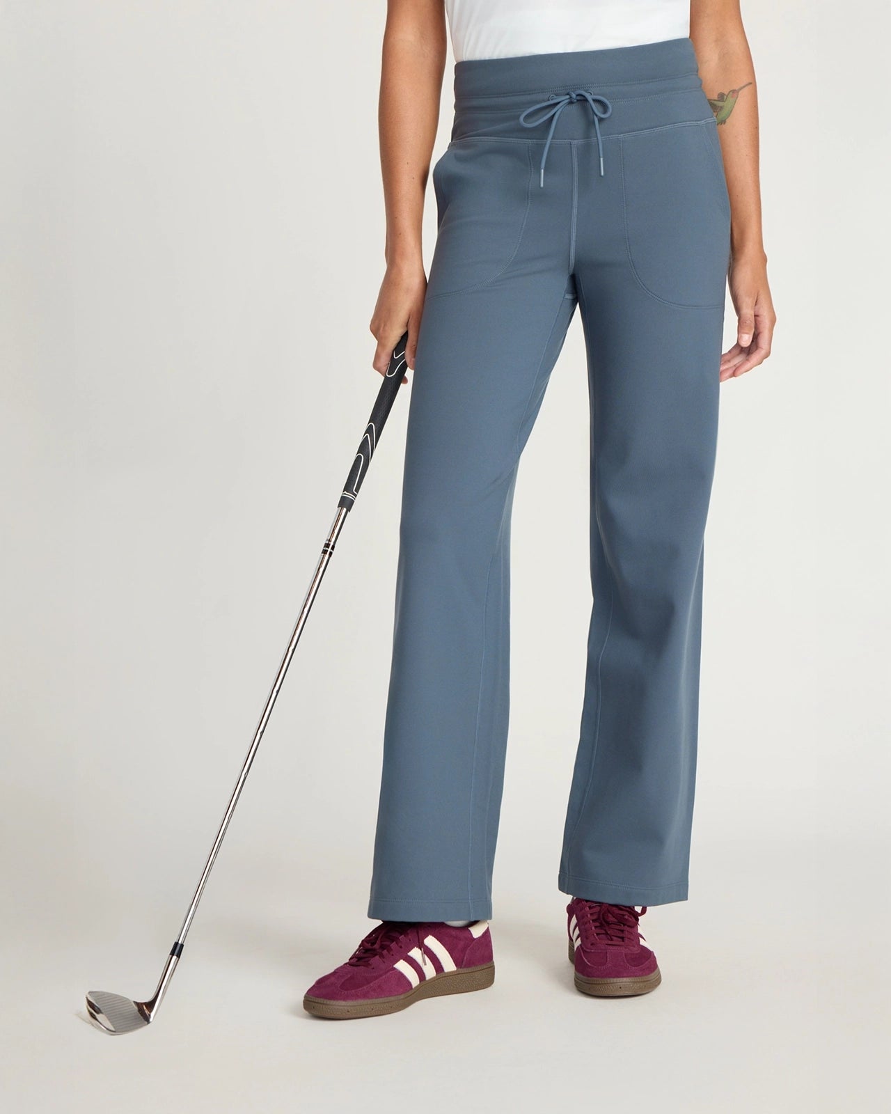 The Warm Stretch GRS Certified Recycled Poly Straight Leg Pant - Bluish Grey