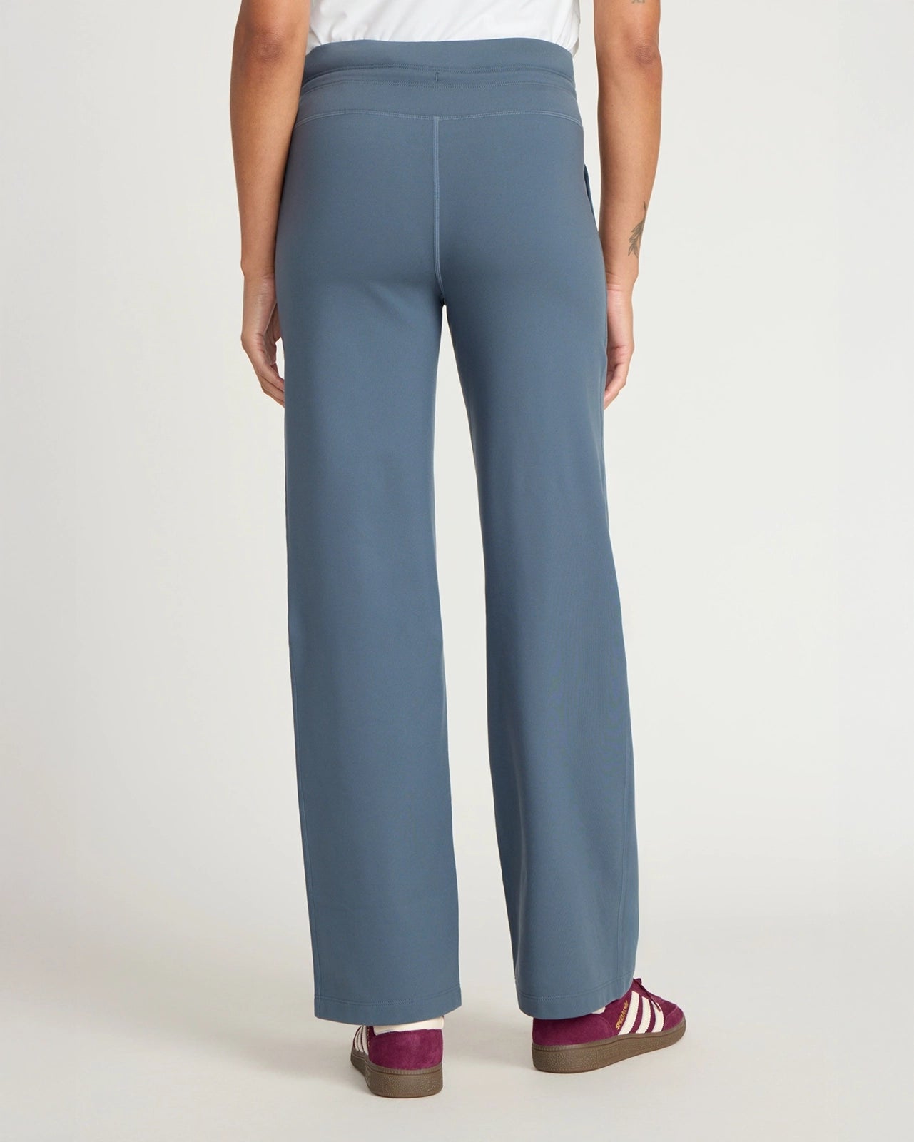 The Warm Stretch GRS Certified Recycled Poly Straight Leg Pant - Bluish Grey