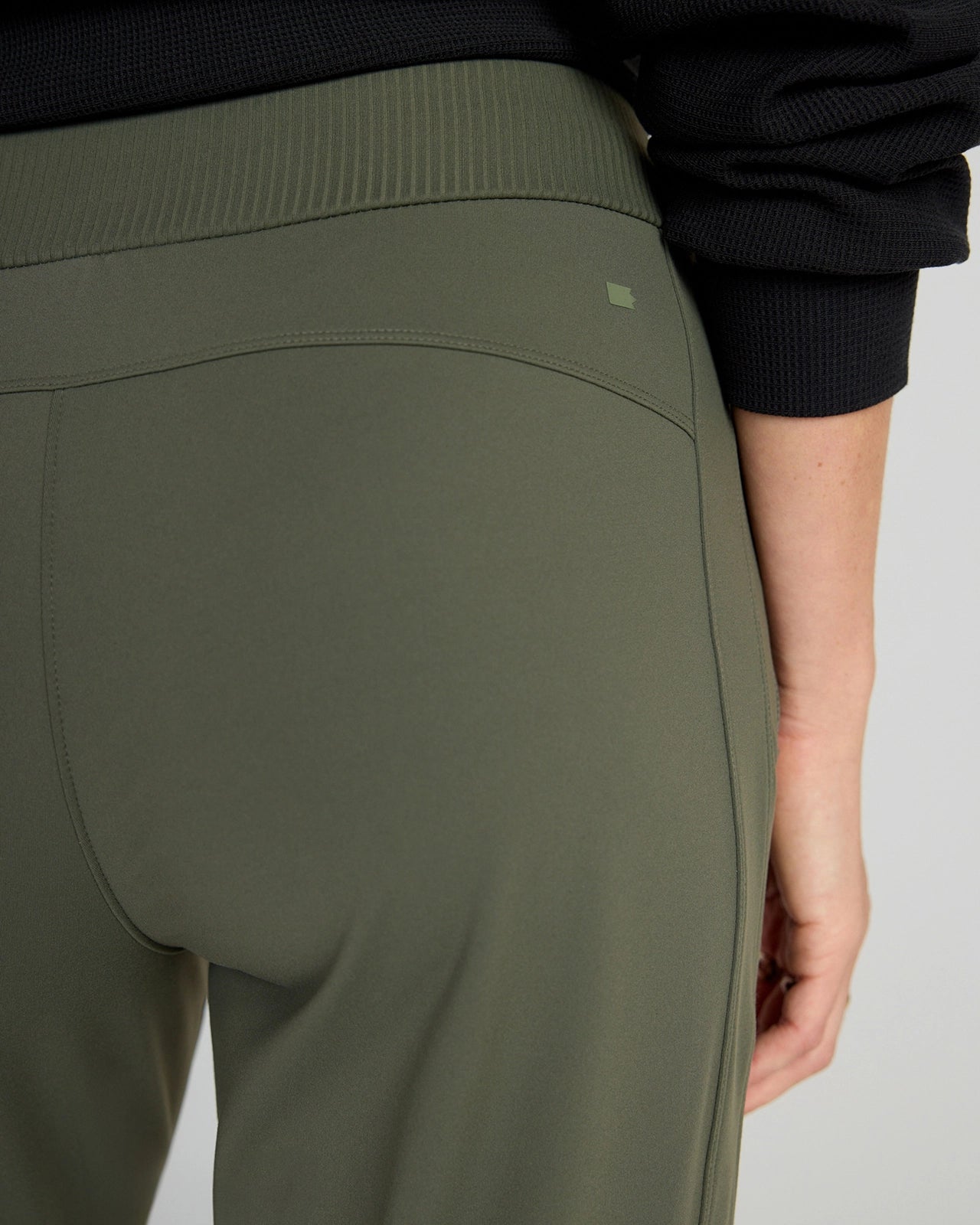 The Buttery Soft GRS Certified Recycled Nylon Mixed Media Jogger - Kambaba Green