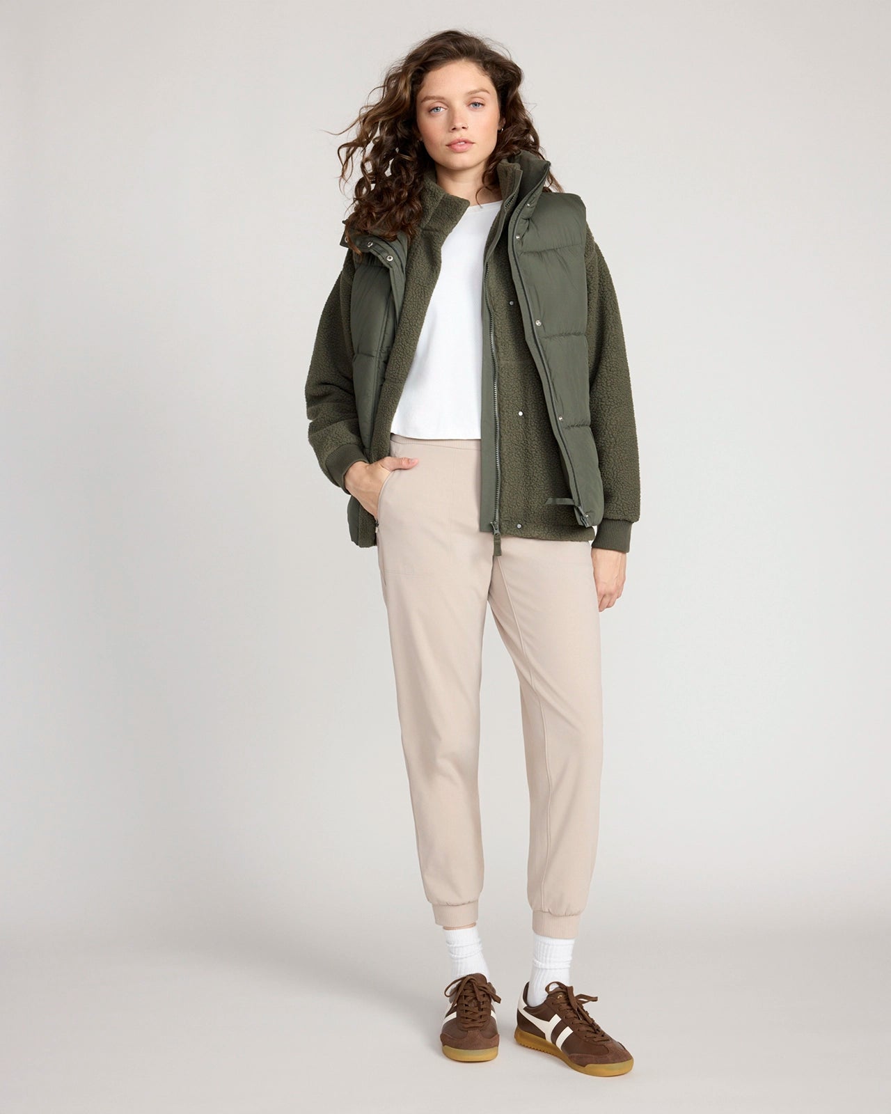 The Buttery Soft GRS Certified Recycled Nylon Mixed Media Jogger - Atmosphere