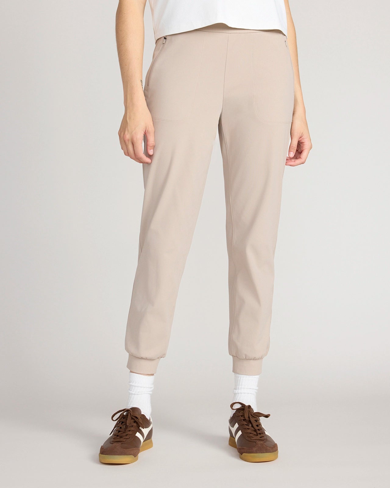 The Buttery Soft GRS Certified Recycled Nylon Mixed Media Jogger - Atmosphere