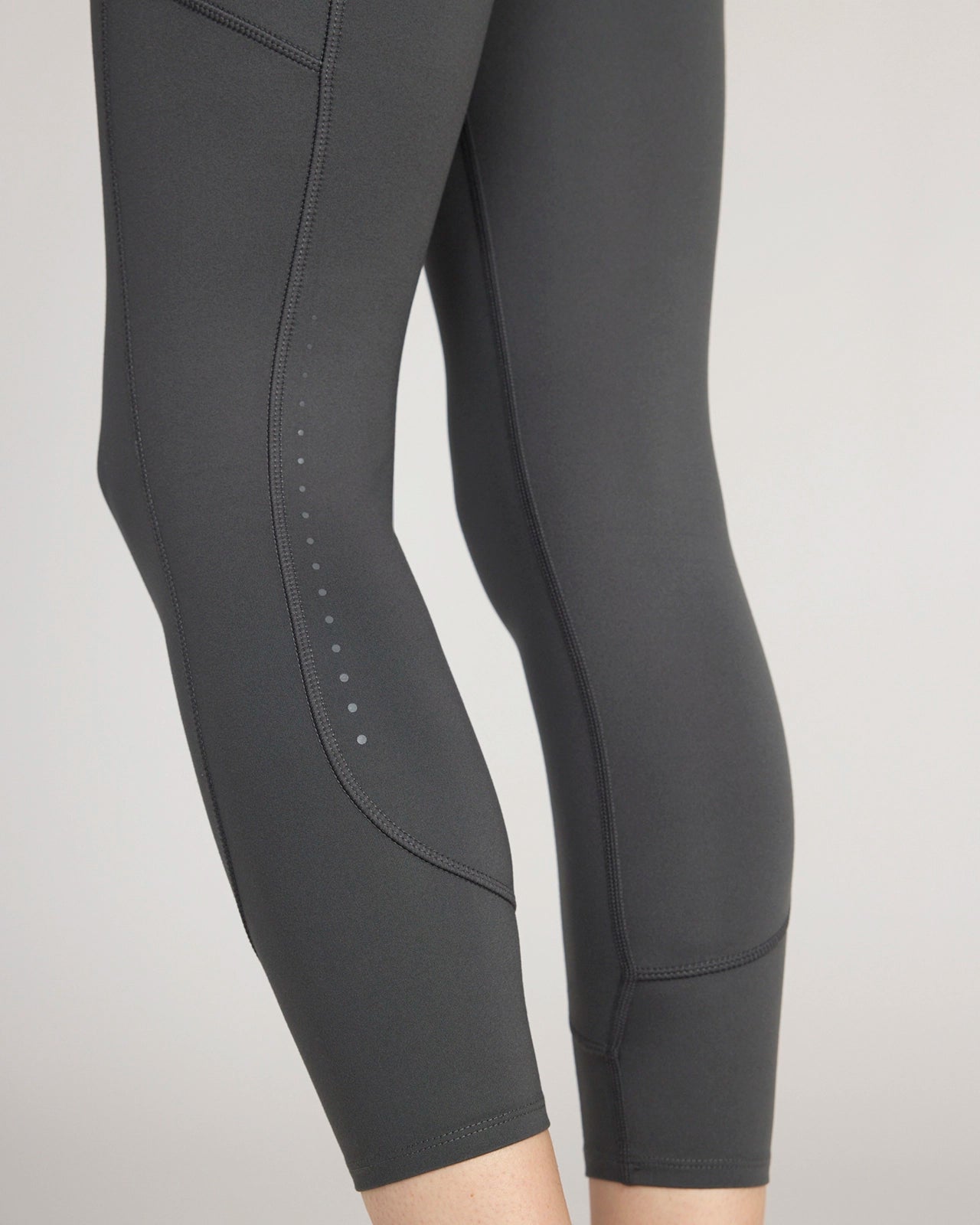 The Active GRS Certified Recycled Poly Reflective Capri Legging - Grey