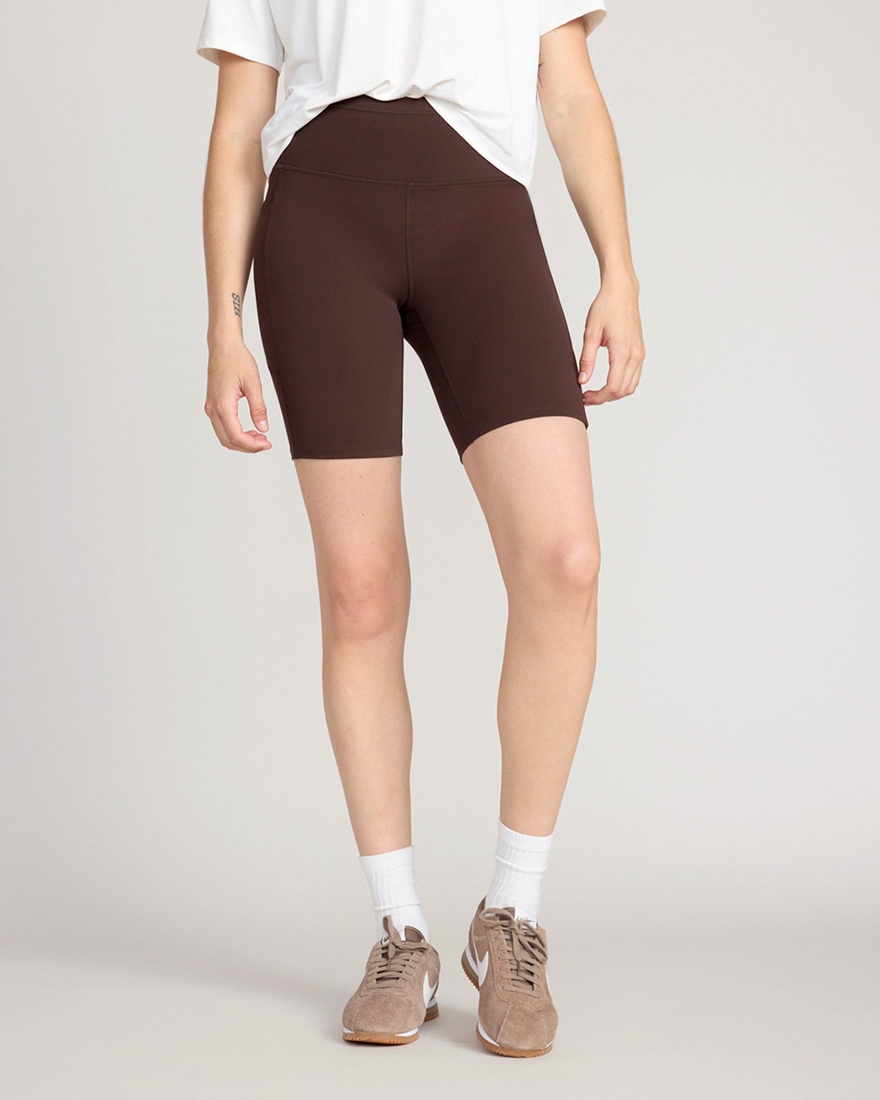 The Active GRS Recycled Nylon Curved Seams Biker Short