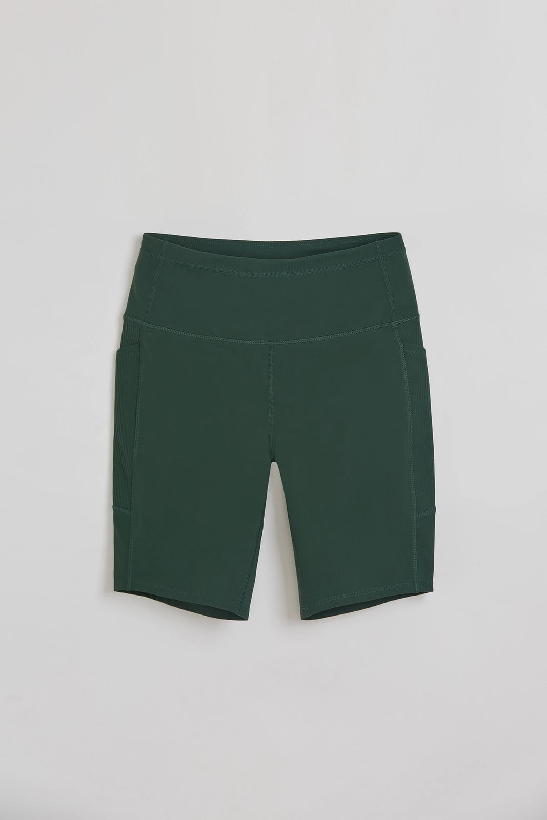 The Active Curved Seams Biker Short - Deep Green