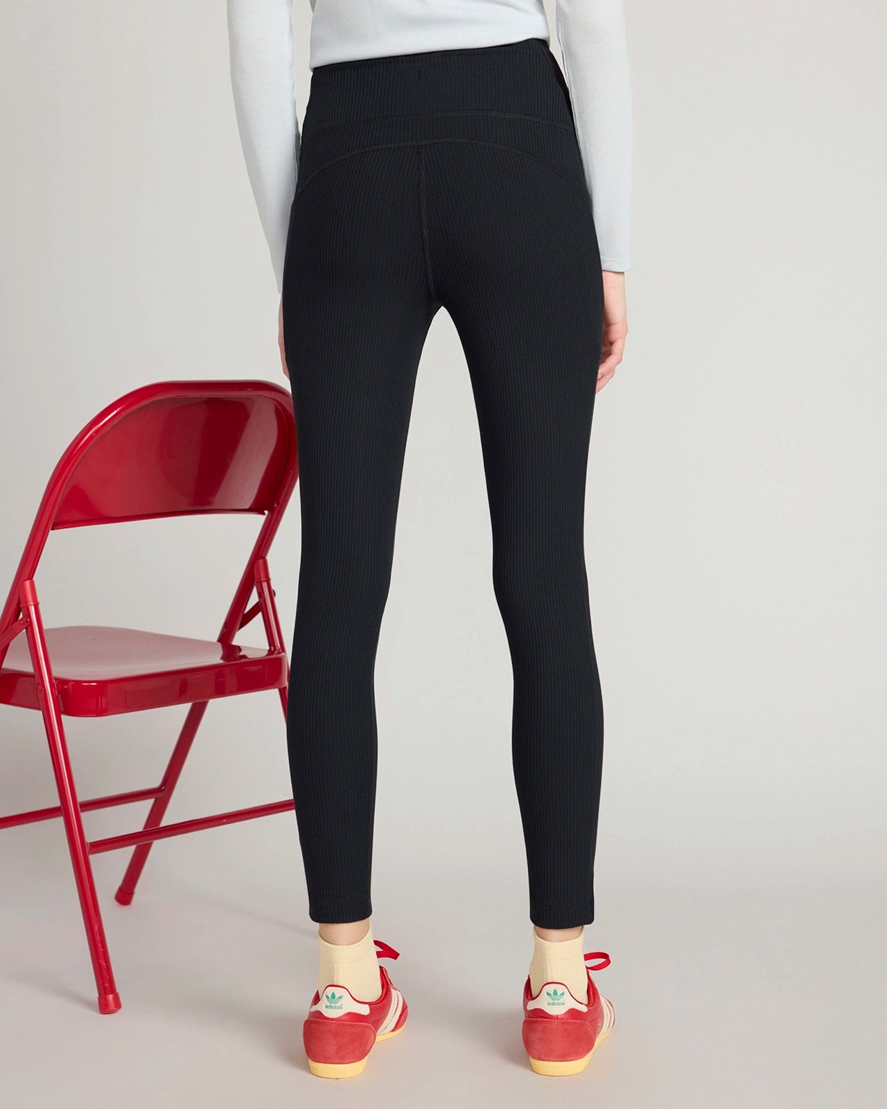 The Ribbed GRS Certified Recycled Poly Cold Gear Legging - Black