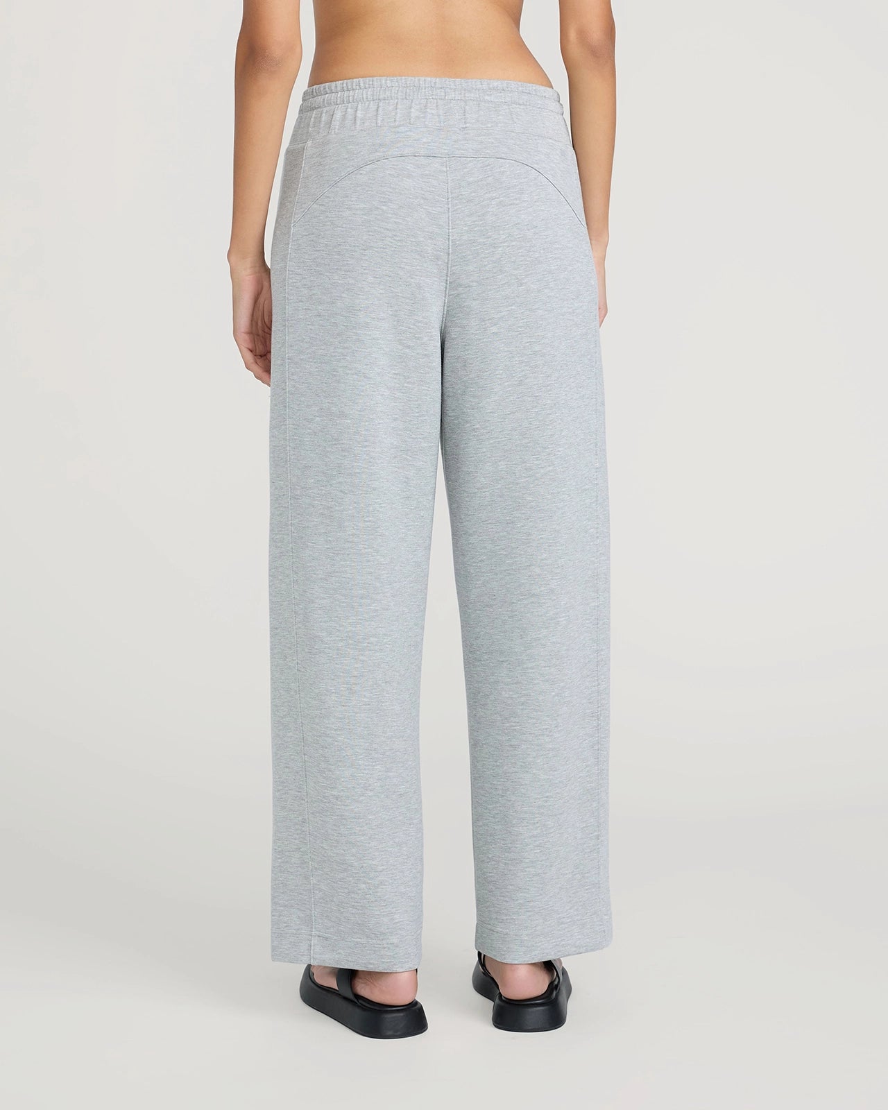 The Soft Luxe Tech Fleece Wide Leg Pant - Ash Grey