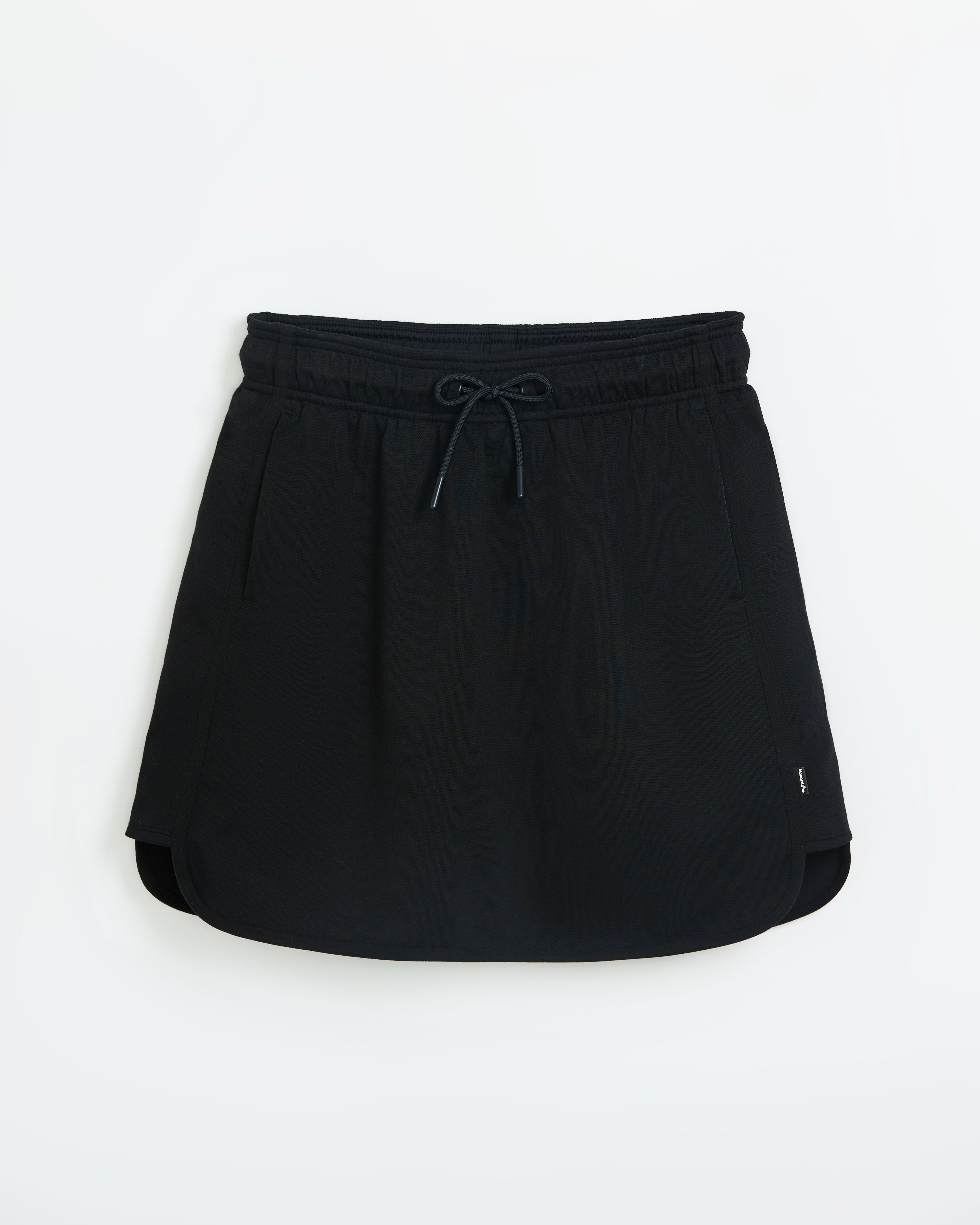 The Active Contrast Panel Pique Skort - Black