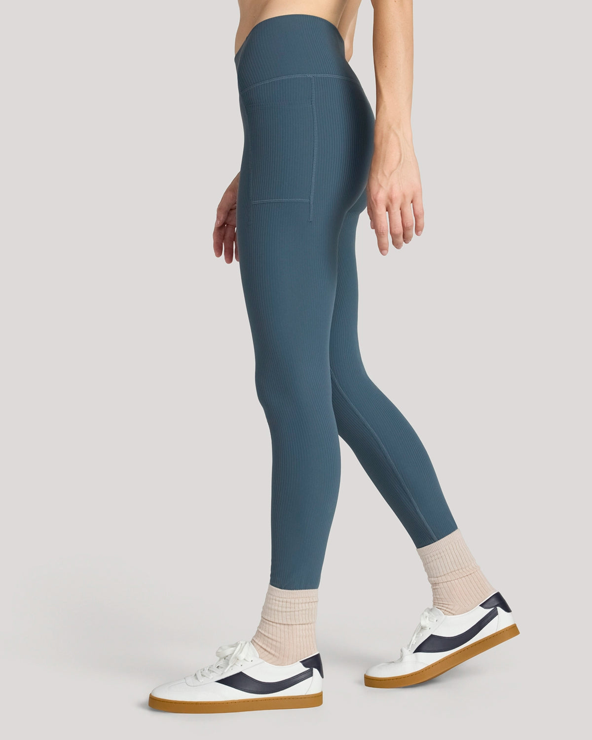 The Active Ribbed Legging - Dark Slate