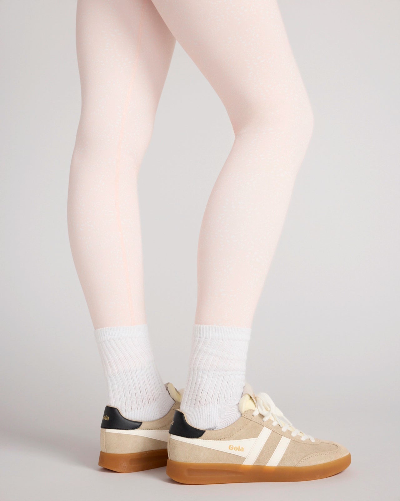 The Active GRS Certified Recycled Poly Printed Interlock Legging - Light Pink Abstract Dot Print