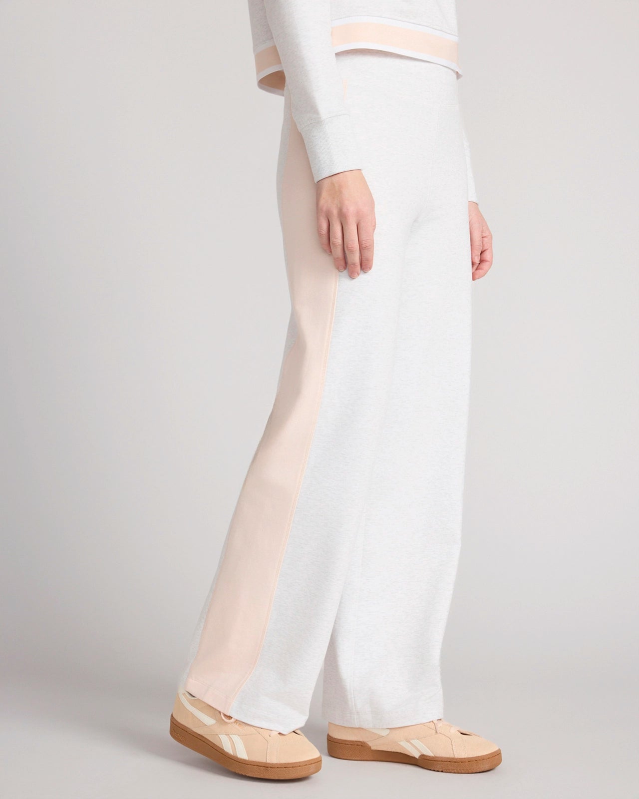 The Soft Luxe GRS Certified Recycled Poly French Terry Straight Leg Pant - Heather Gray