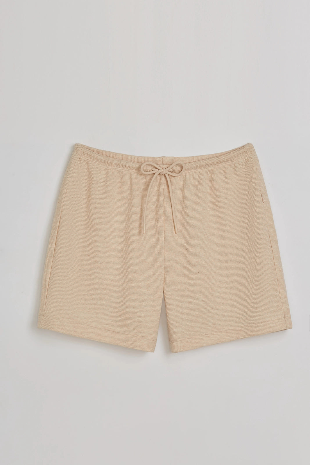 The Organic Cotton Club Waffle Short - Light Beige Brown