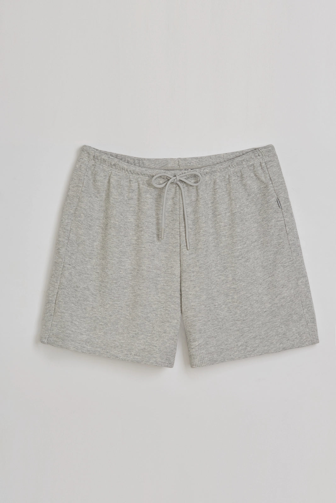 The Organic Cotton Club Waffle Short - Light Heather Grey