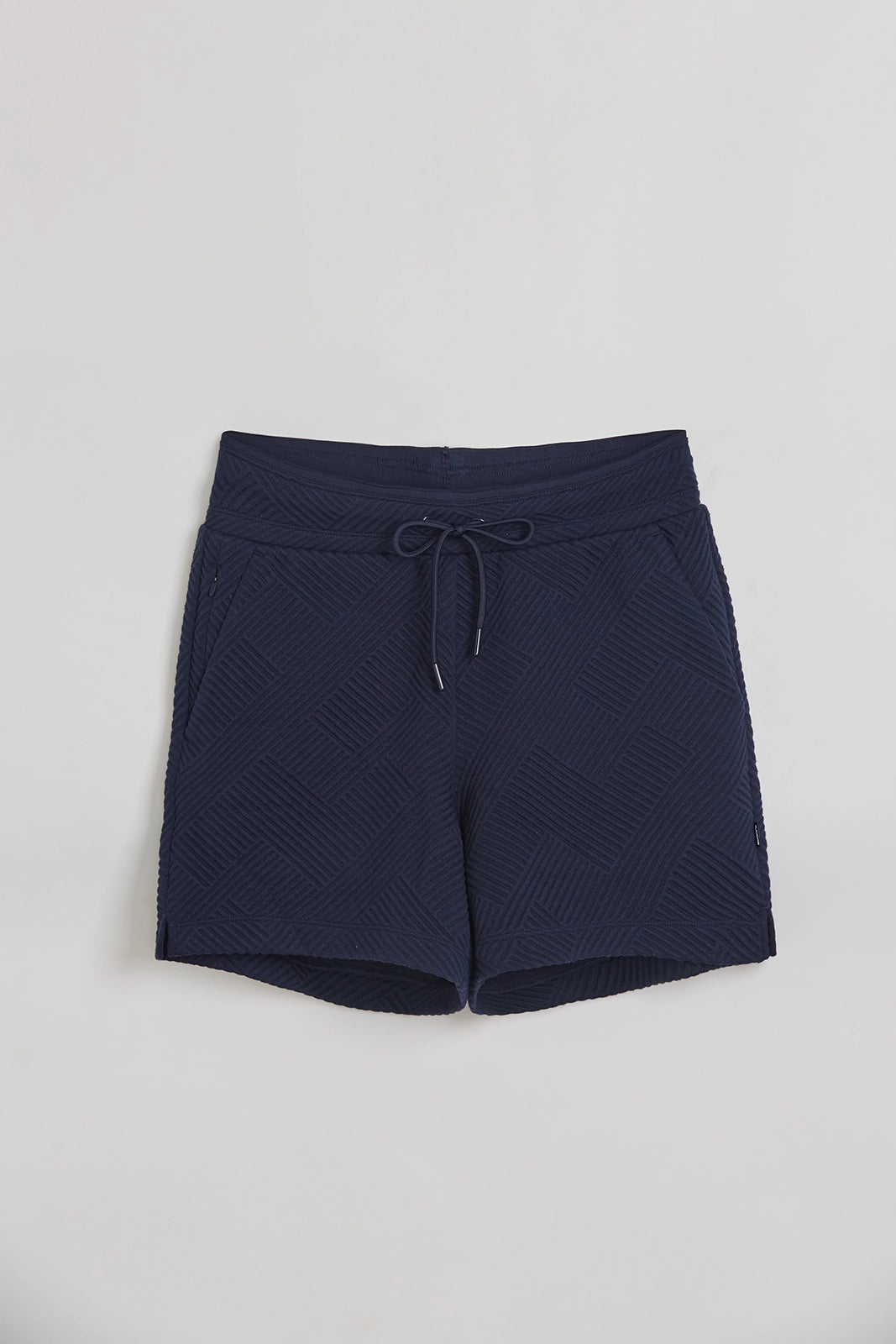 The Soft Stretch Geo Jacquard Relaxed Short - Navy Blazer