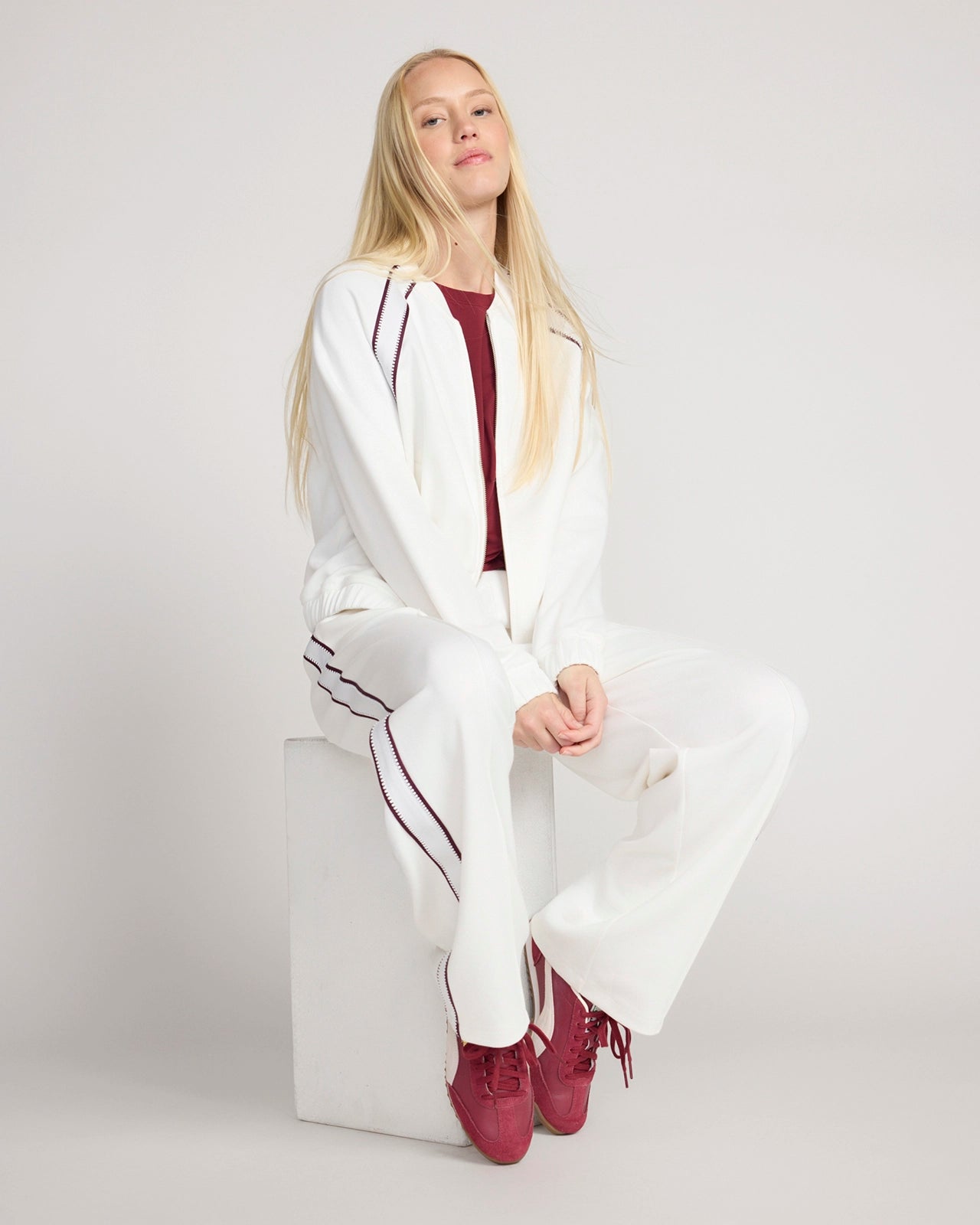 The Soft Luxe Organic Cotton Wide Leg Pant - Cream