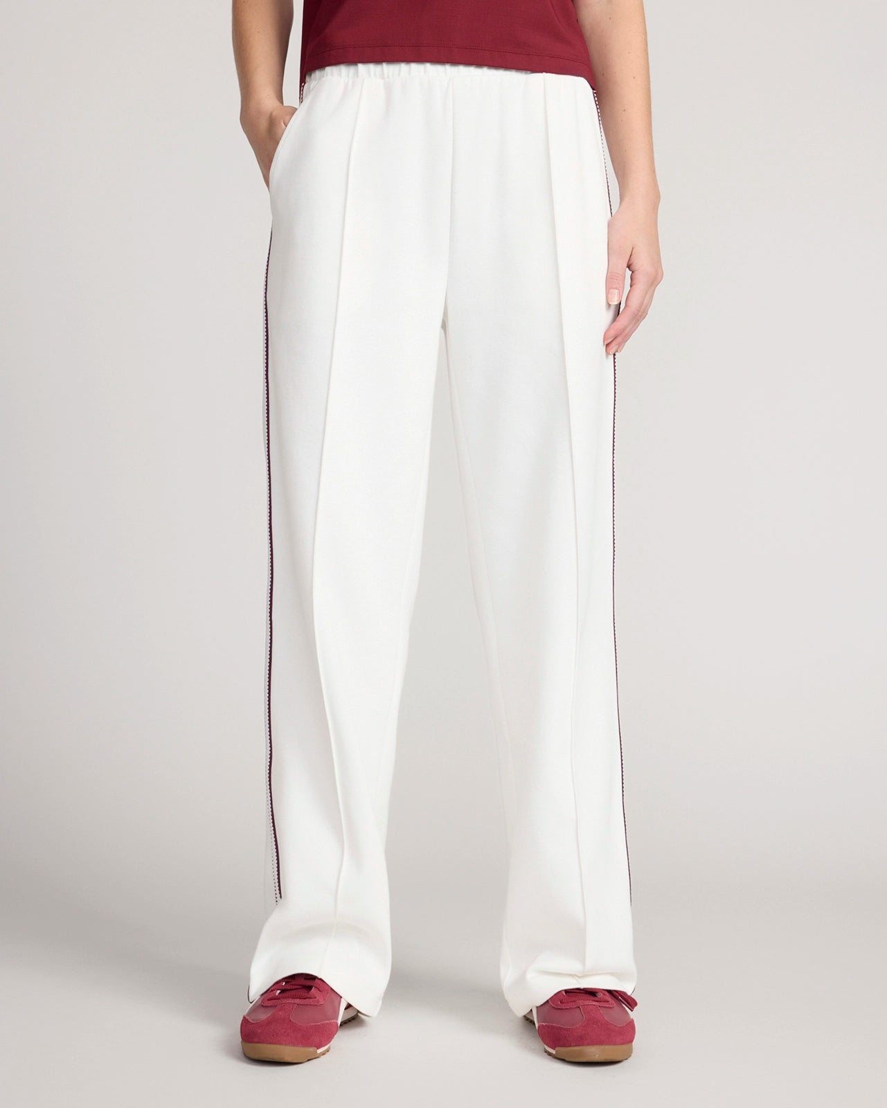 The Soft Luxe Organic Cotton Wide Leg Pant - Cream