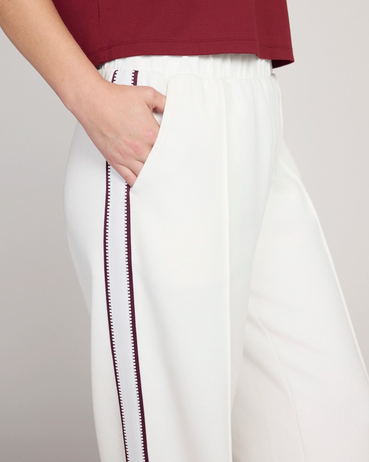 The Soft Luxe Organic Cotton Wide Leg Pant - Cream