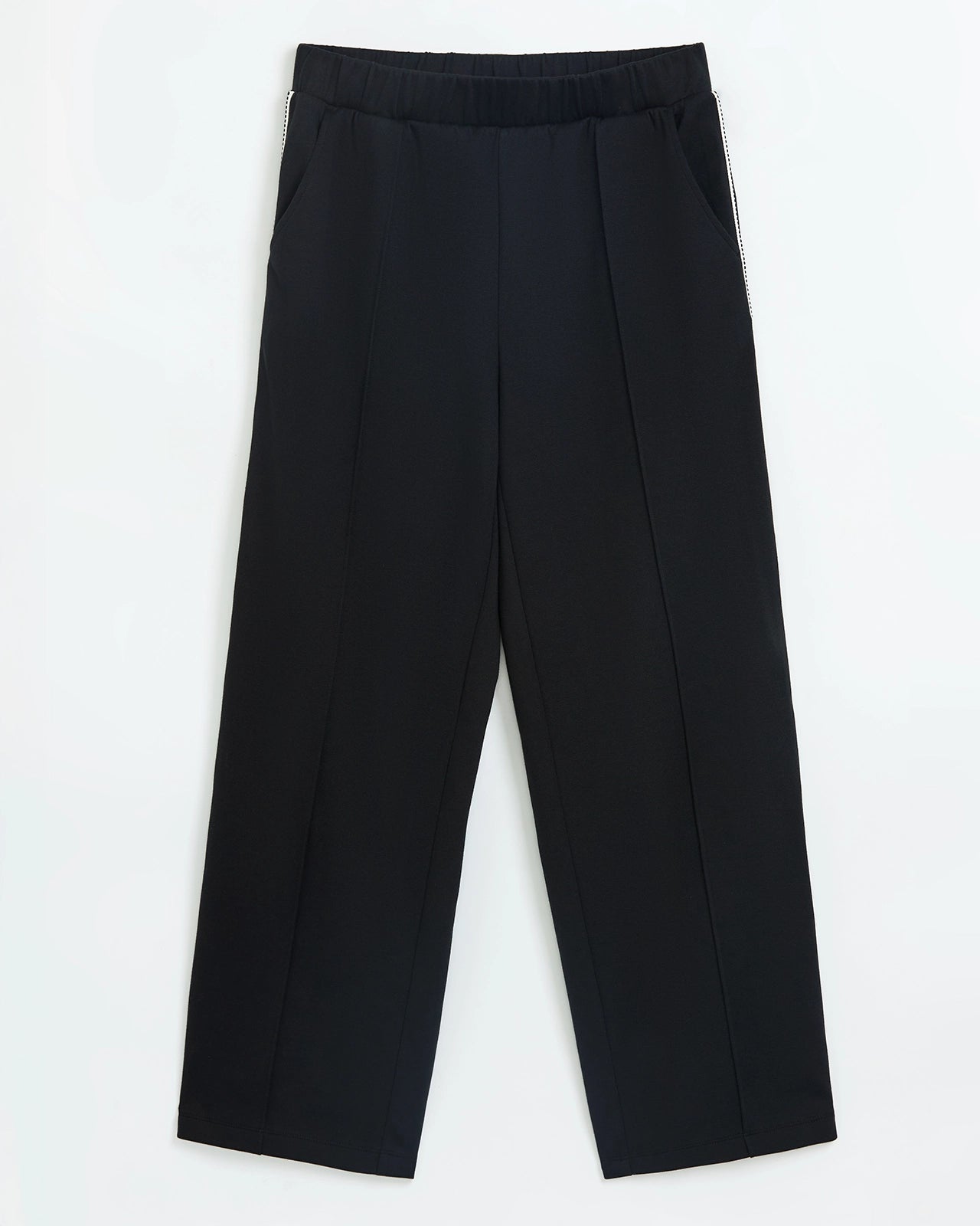 The Soft Luxe Organic Cotton Wide Leg Pant - Black