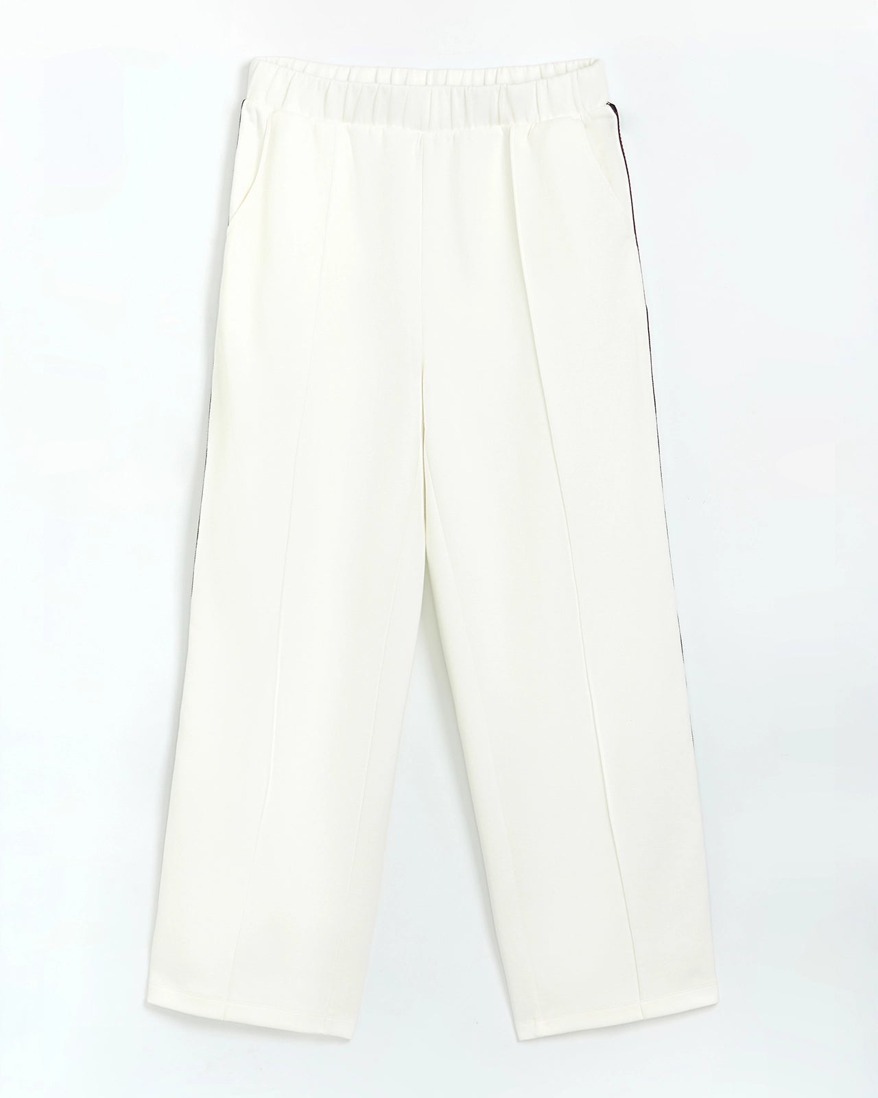 The Soft Luxe Organic Cotton Wide Leg Pant - Cream