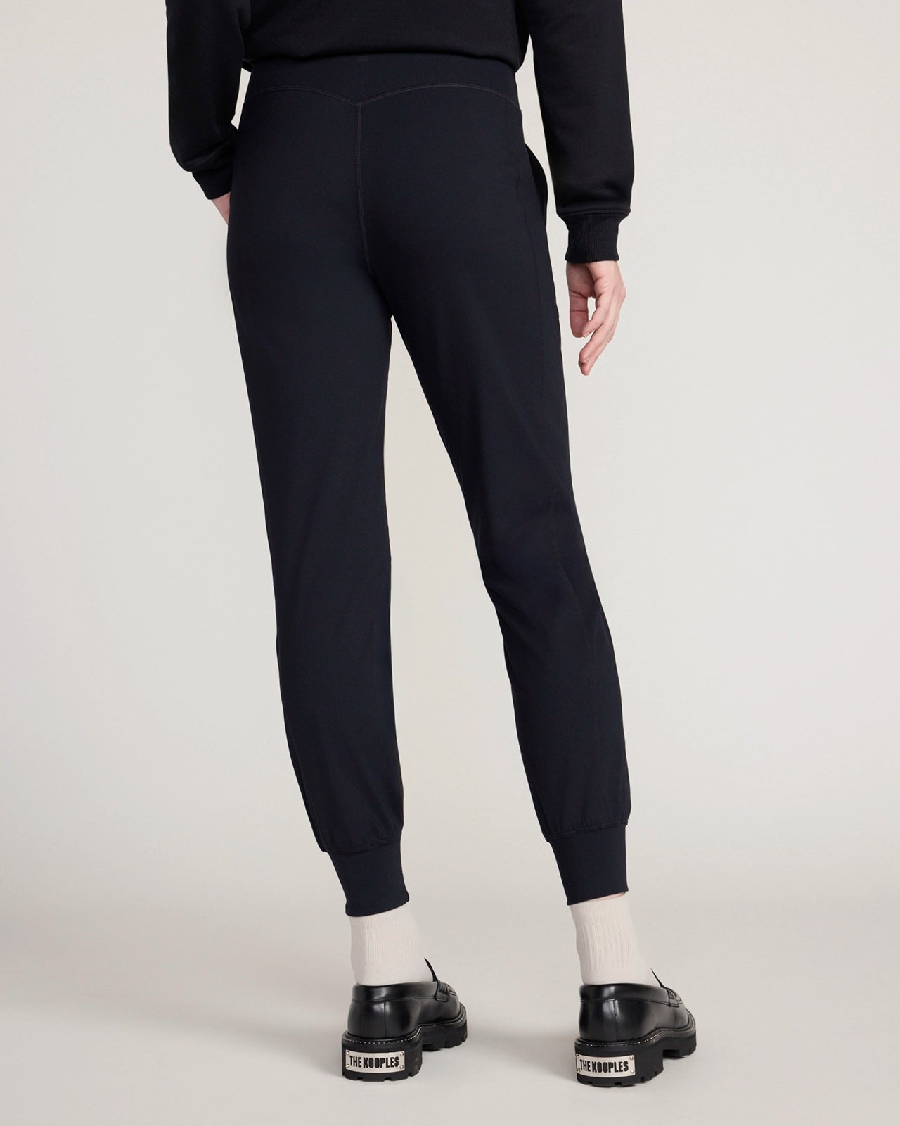 The Active Peached Interlock Jogger - Black