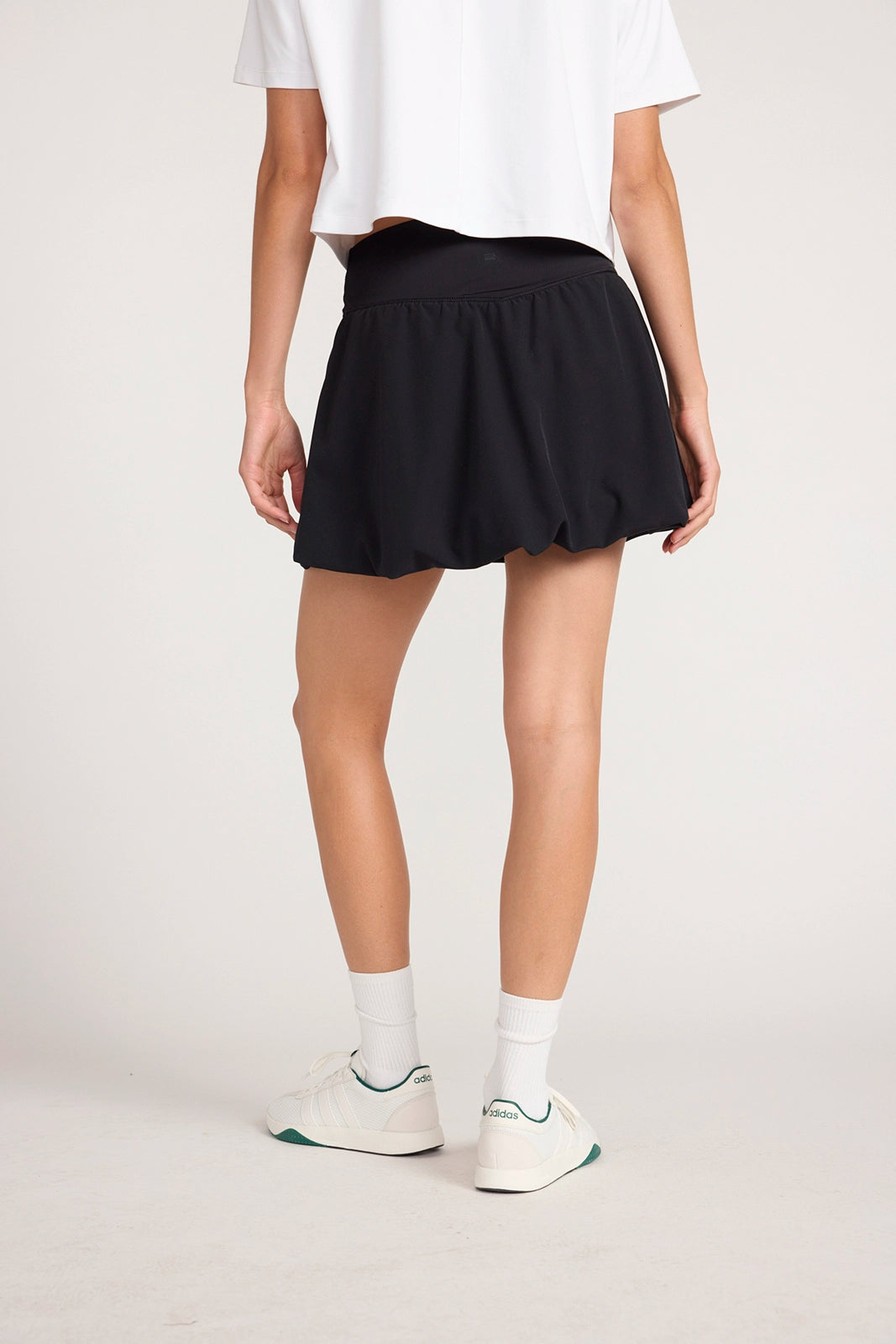 The Active Bubble Hem Skort with Built-In Short - Black