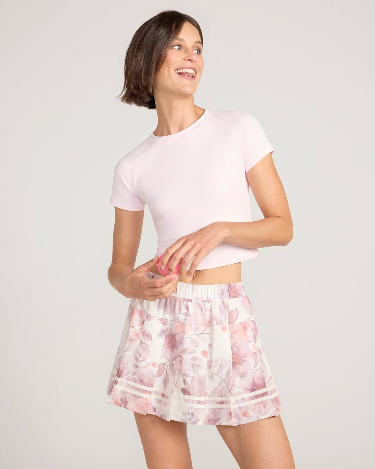 The Active Sunset Floral Print Skort with Short Liner - Sunset Floral Print