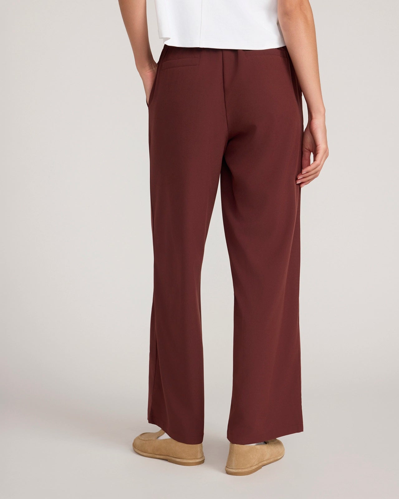 The Soft Stretch Wide Leg Commuter Pant - Bitter Chocolate