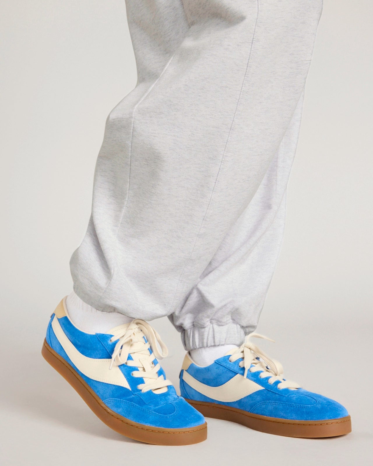 The Soft Luxe Barrel Leg Sweat Pant - Heather Grey