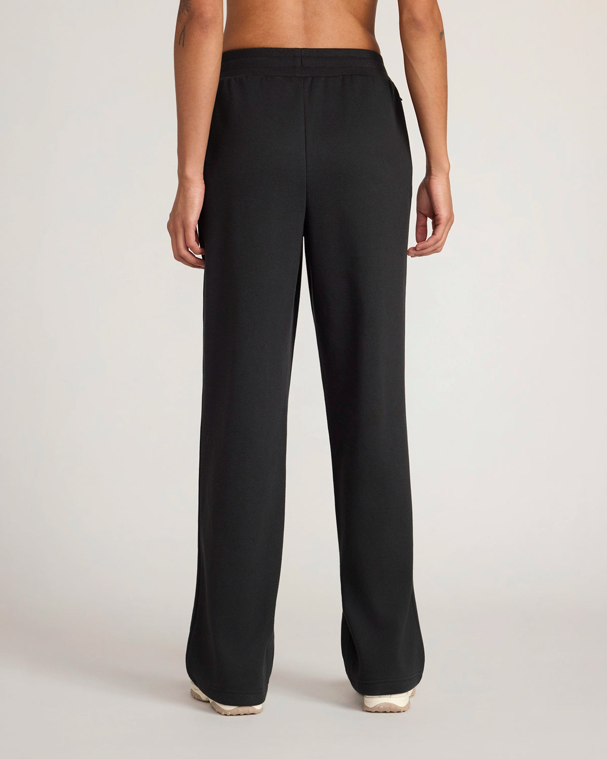The Soft Luxe Bonded Fleece Wide Leg Pant - Black