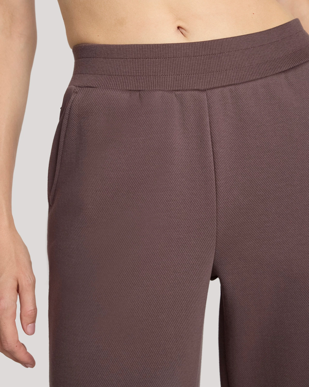 The Soft Luxe Bonded Fleece Wide Leg Pant - Brown