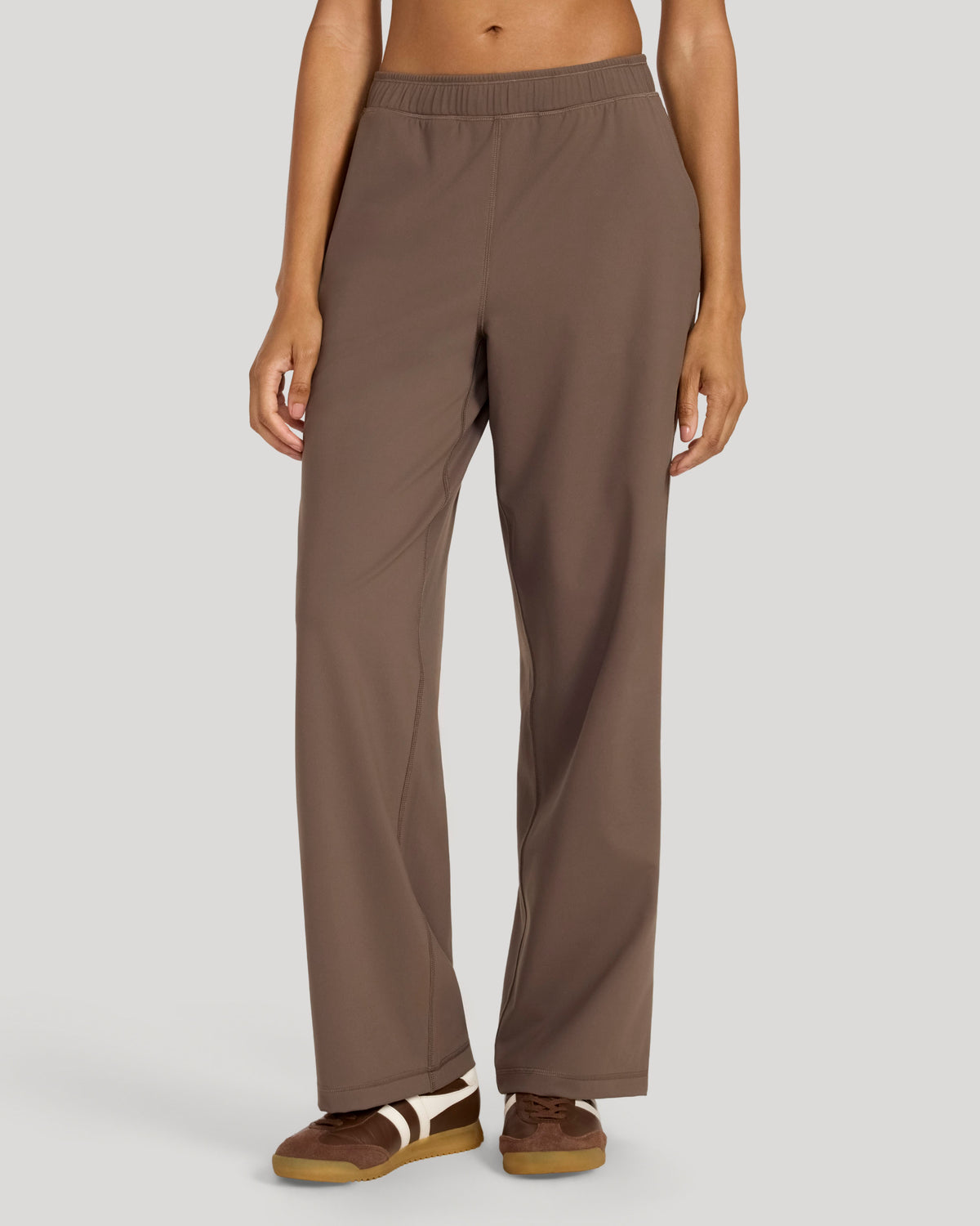The Active Ultra Soft Stretch Wide Leg Pant - Morel Taupe