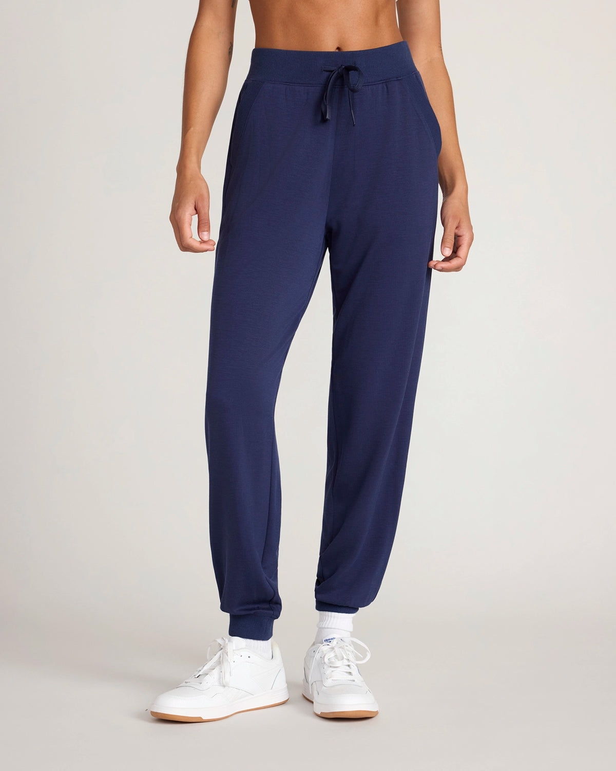 The Soft Luxe Sueded Rib Jogger - Peacoat Navy
