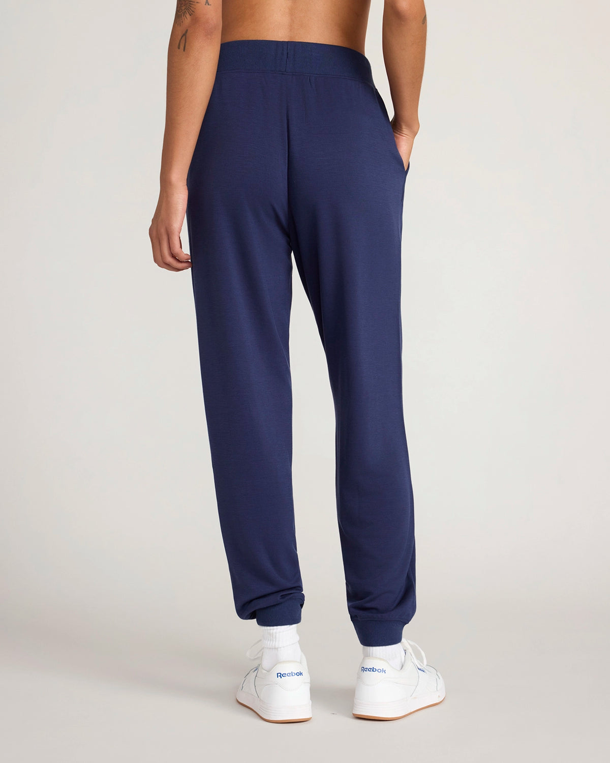The Soft Luxe Sueded Rib Jogger - Peacoat Navy