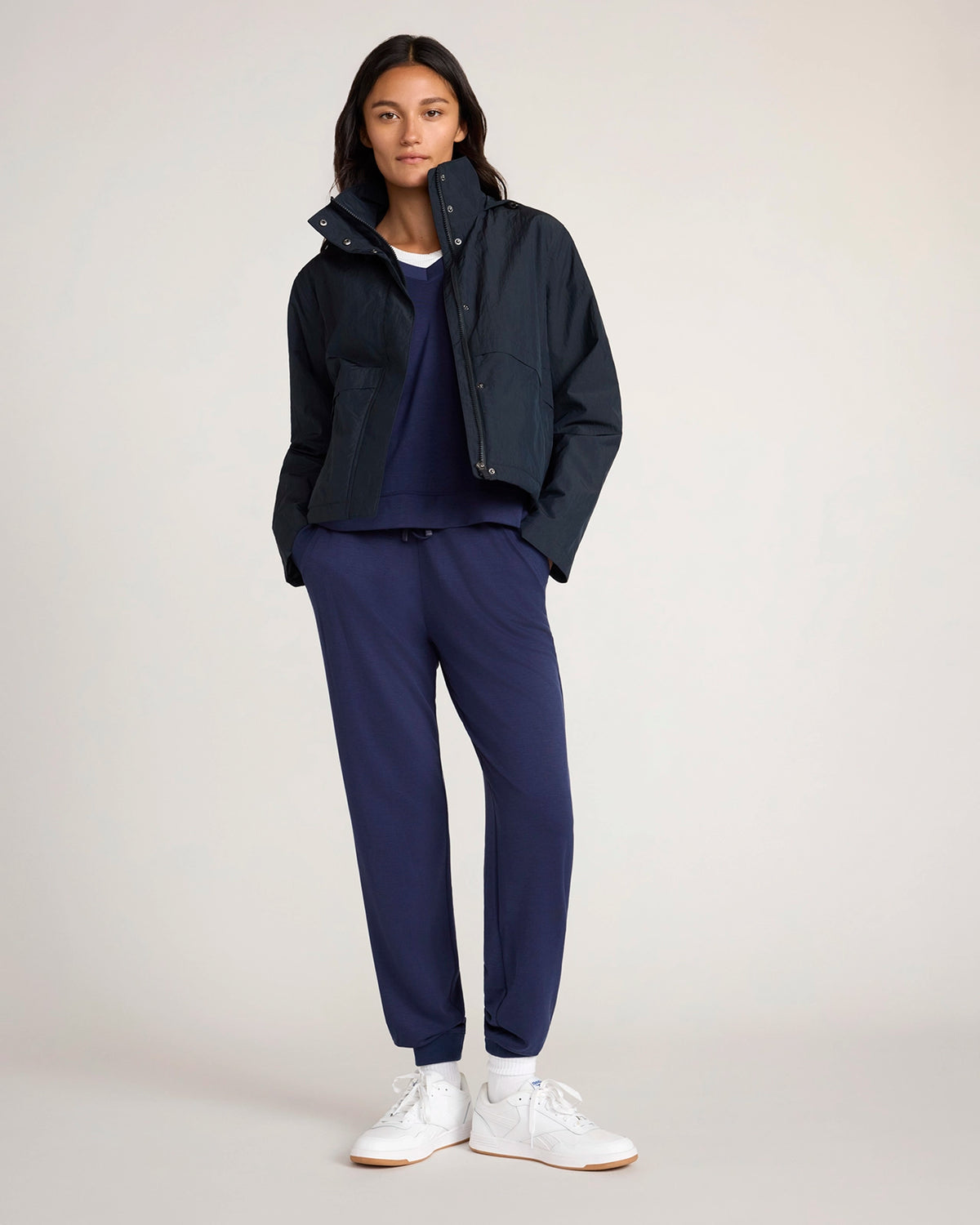 The Soft Luxe Sueded Rib Jogger - Peacoat Navy