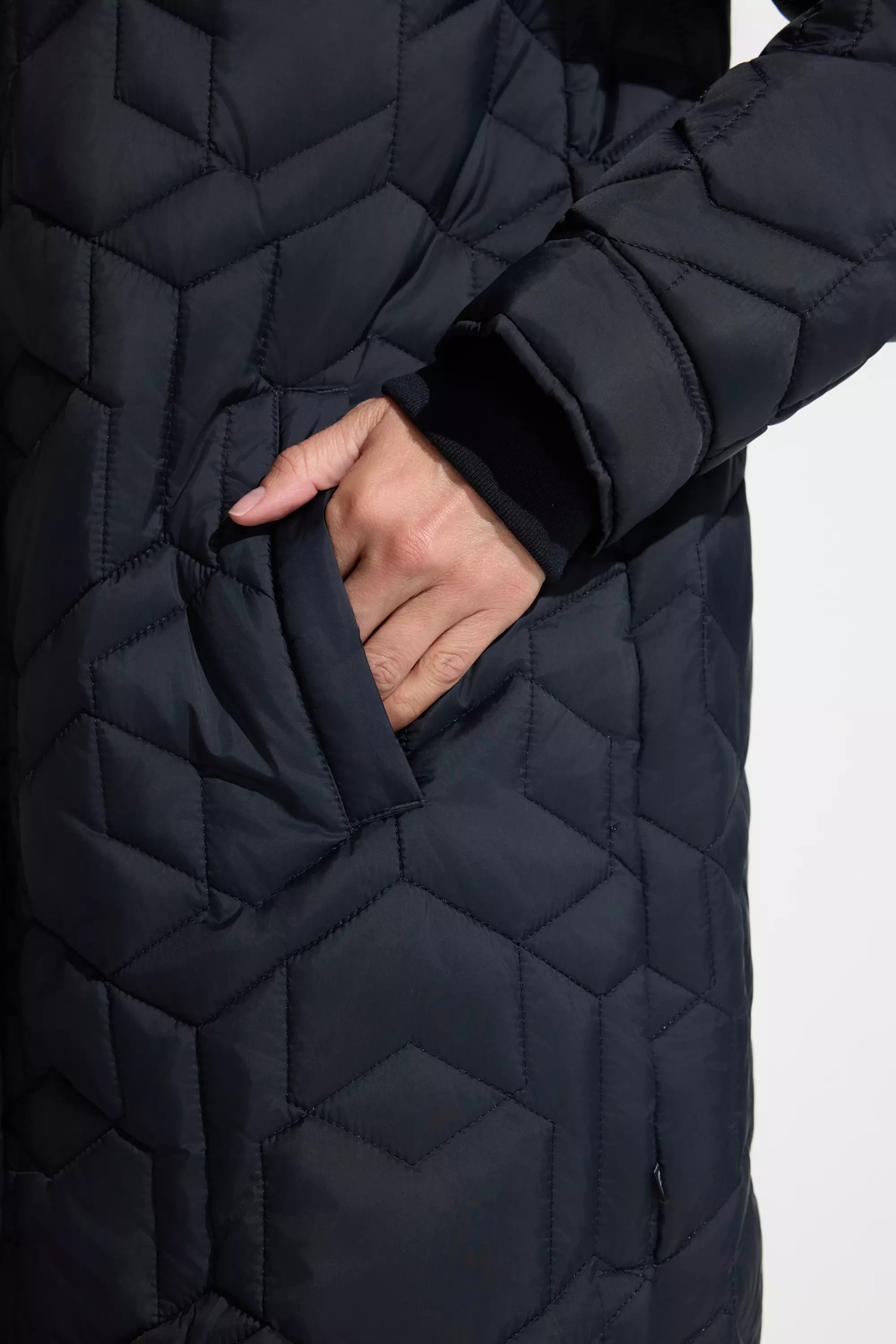 Women’s Longline Quilted Freezer Jacket