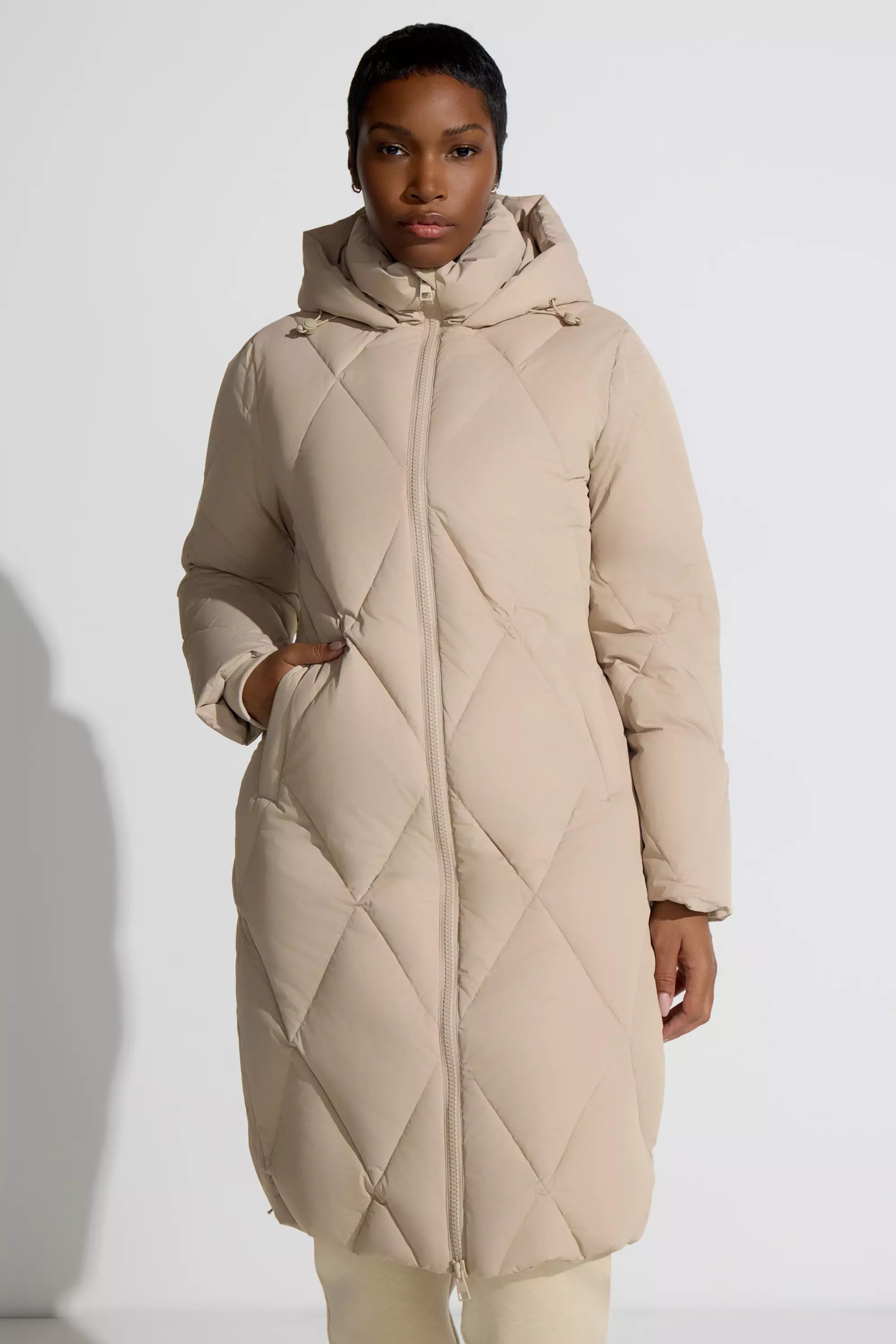 Women’s Diamond Quilt Long Down Parka