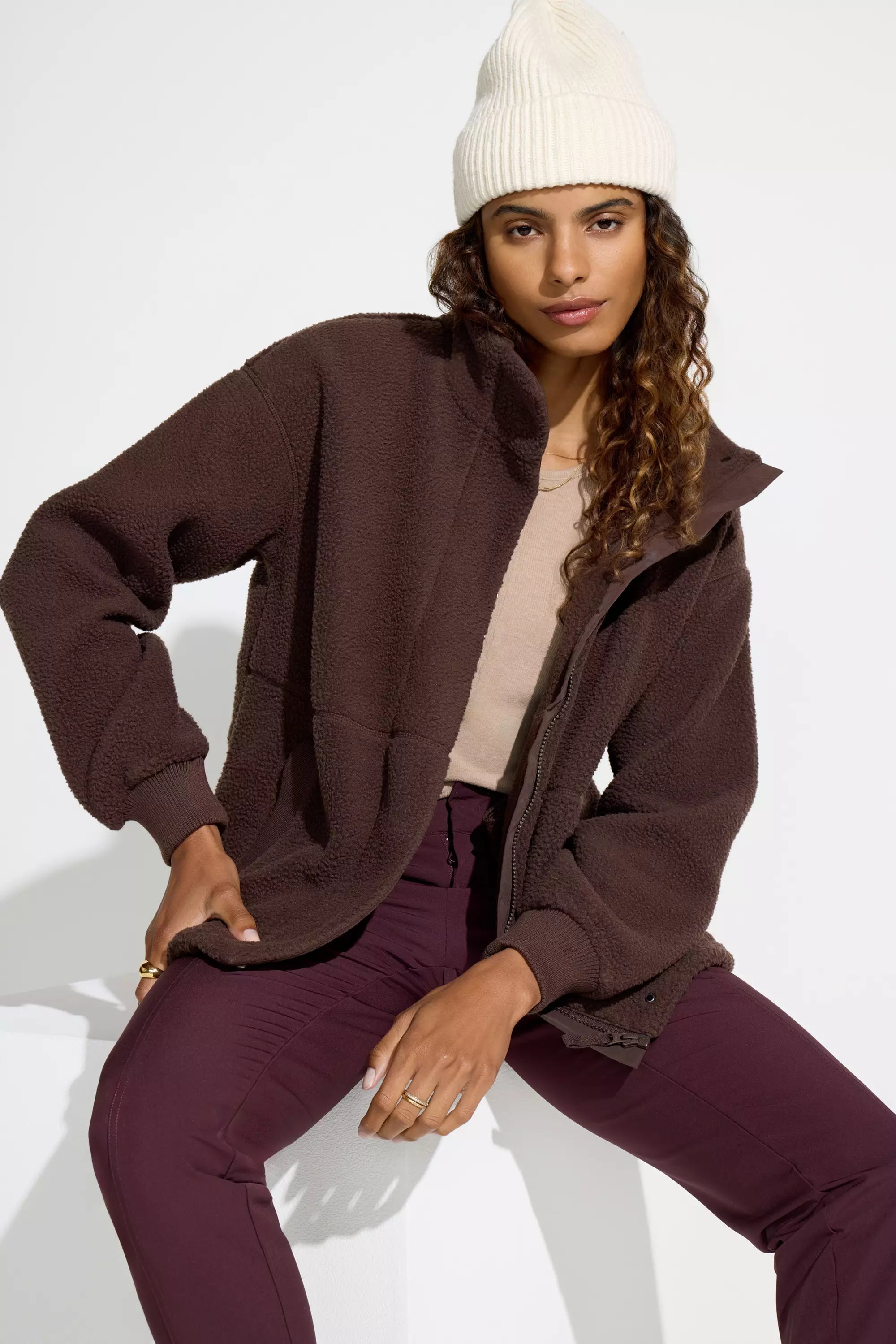 Cropped Fleece Jacket