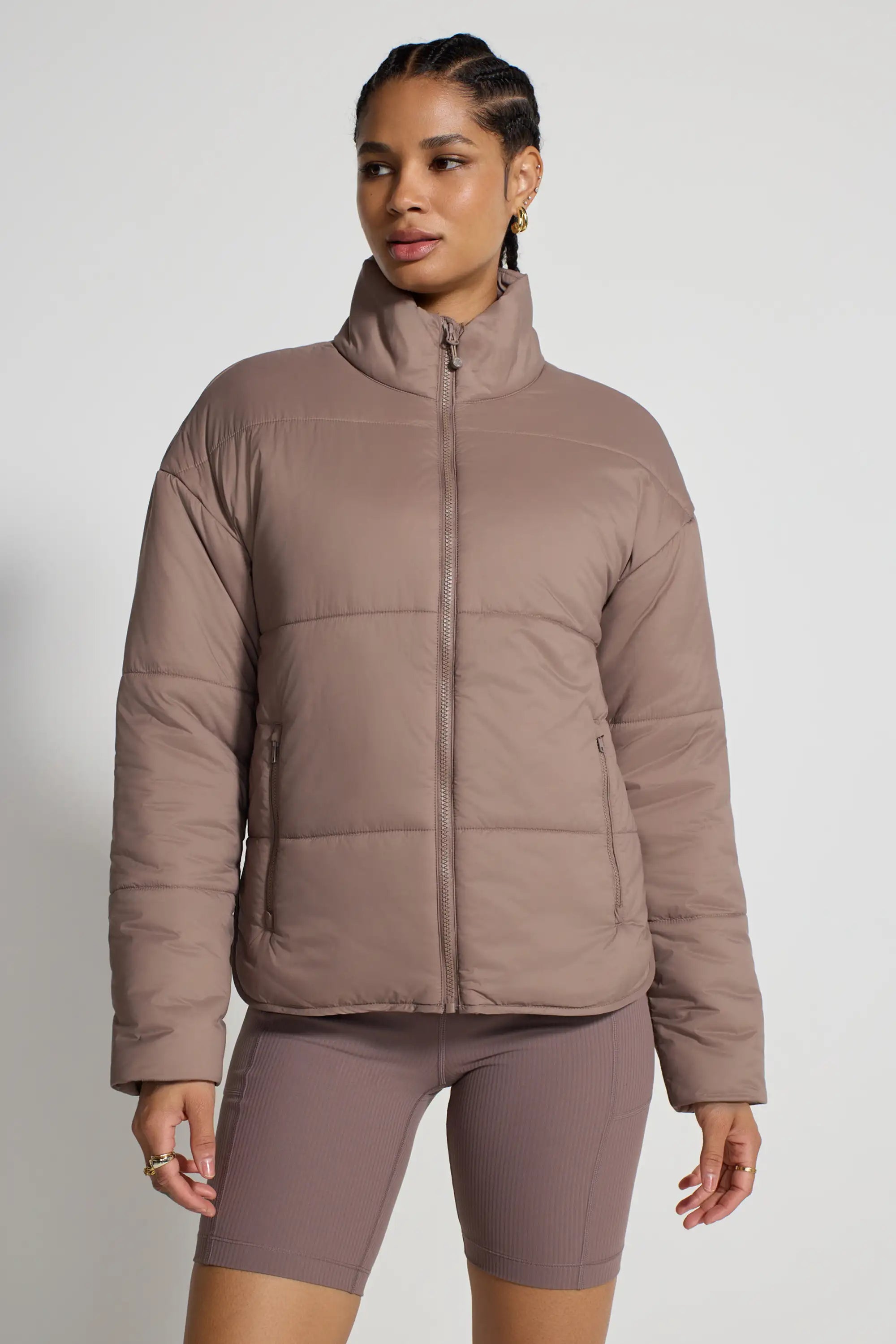Women's Lightweight Insulated Jacket - Taupe