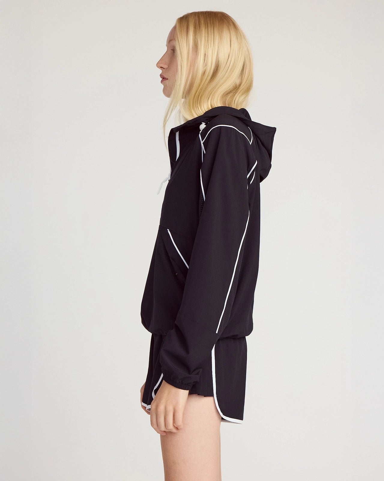 The Lightweight GRS Certified Recycled Polyester Club Jacket - Black/White