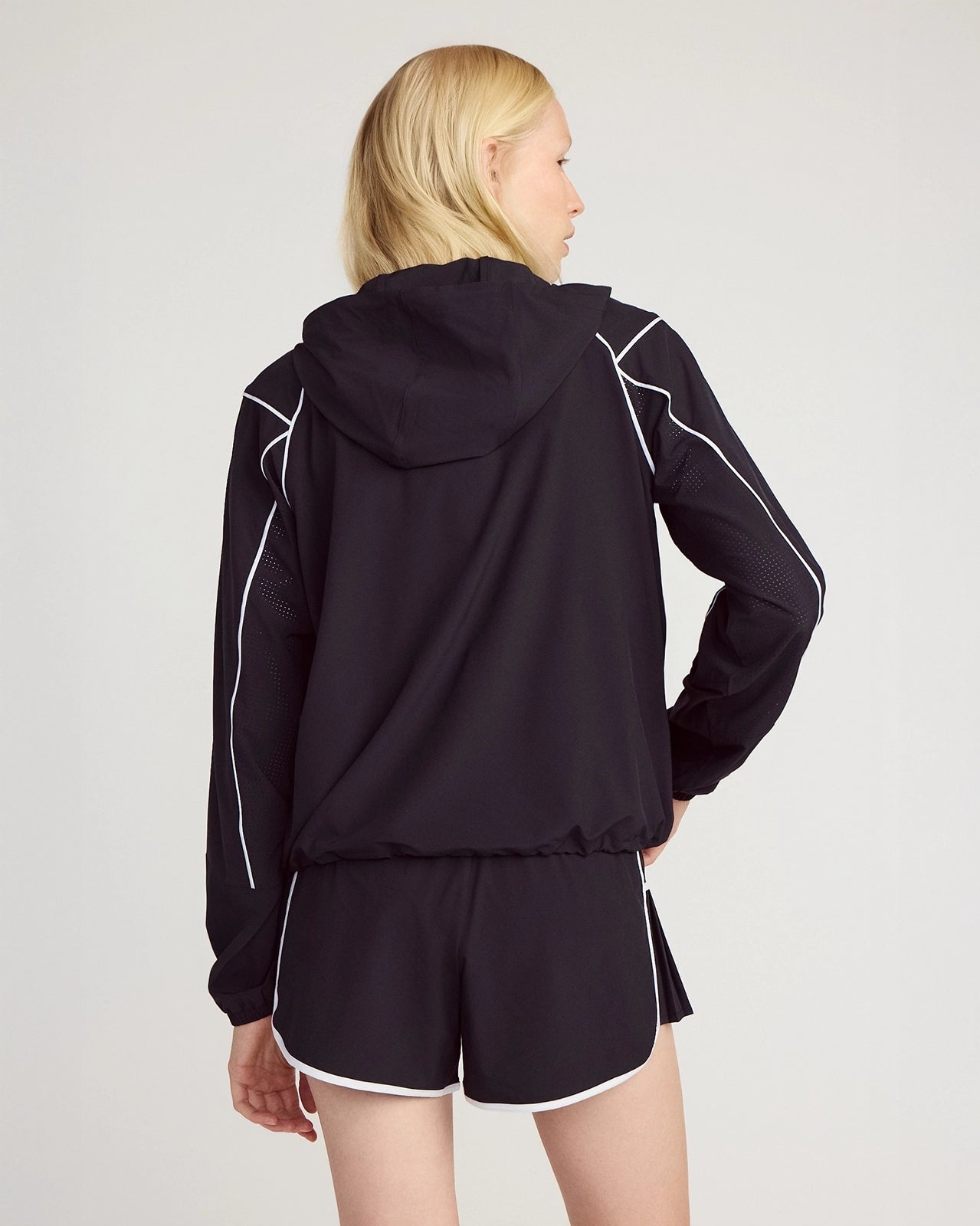 The Lightweight GRS Certified Recycled Polyester Club Jacket - Black/White