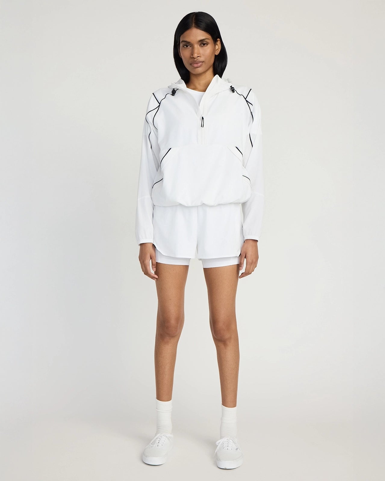 The Lightweight GRS Certified Recycled Polyester Club Jacket - White/Black